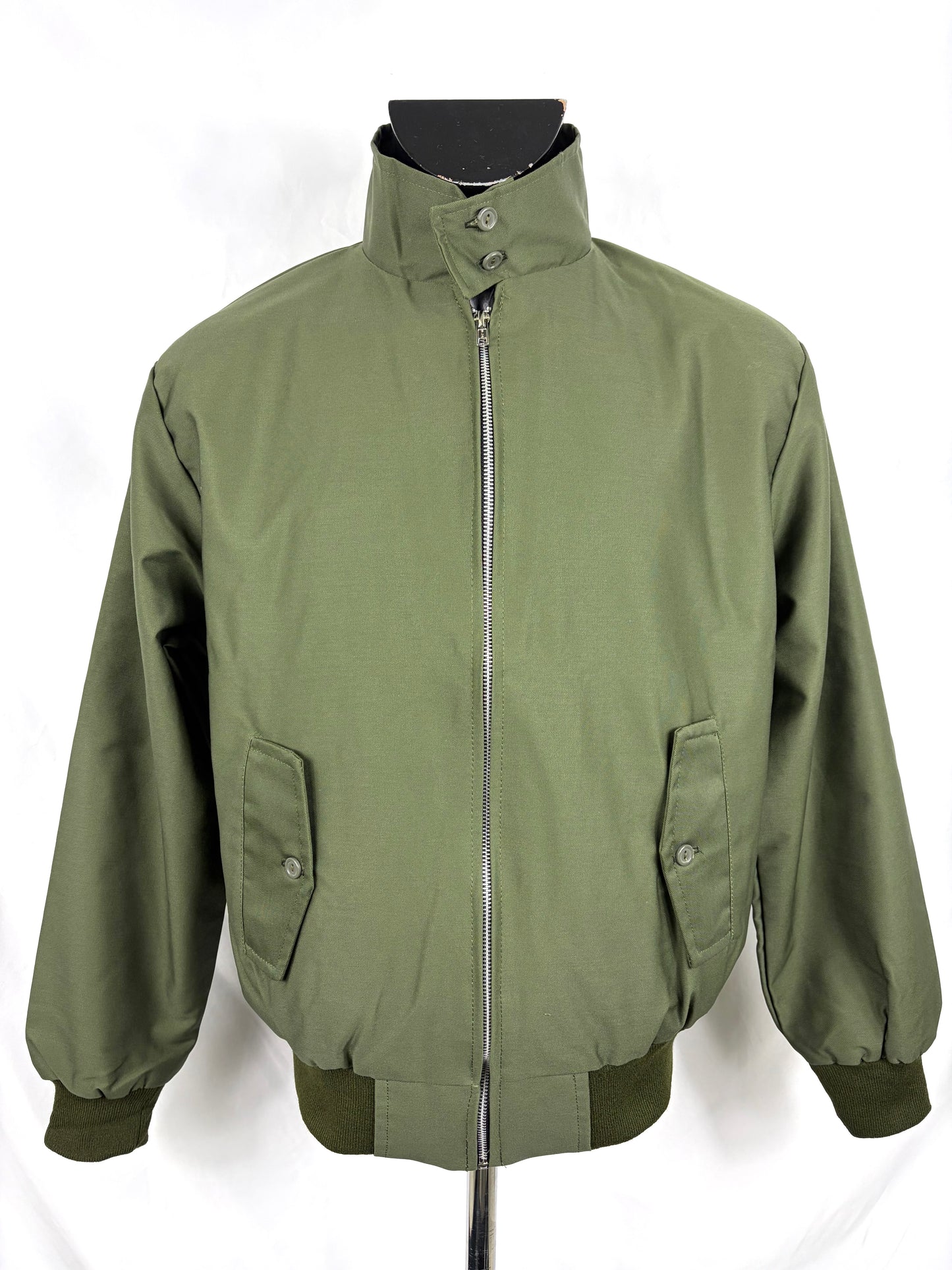 Giacca Harrington verde da uomo in cotone Made in England - Man Green Harrington Jacket - Shop In London