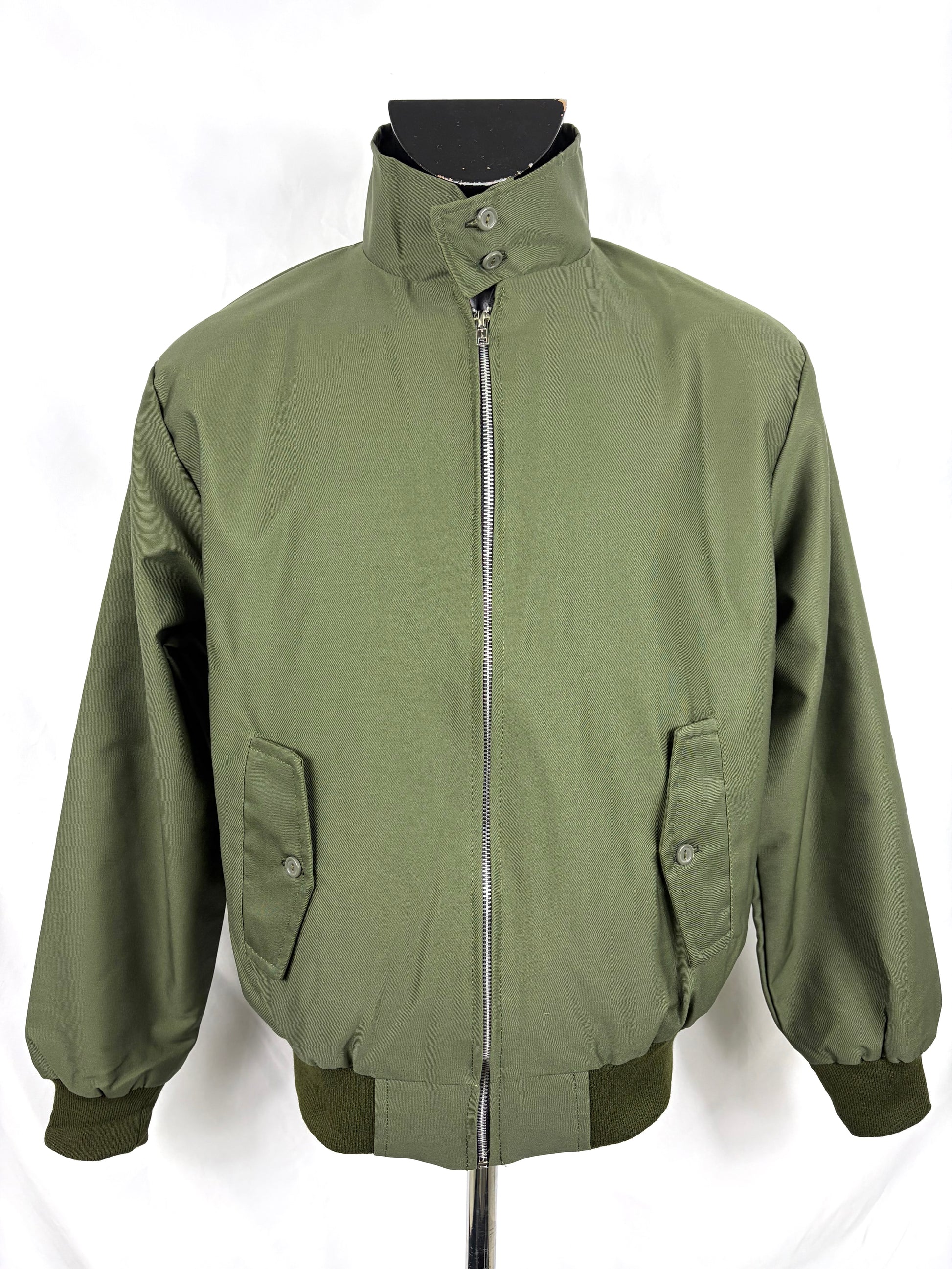 Giacca Harrington verde da uomo in cotone Made in England - Man Green Harrington Jacket - Shop In London