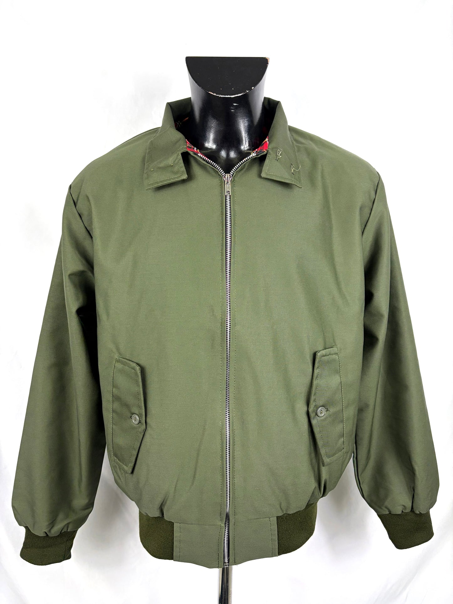 Giacca Harrington verde da uomo in cotone Made in England - Man Green Harrington Jacket - Shop In London