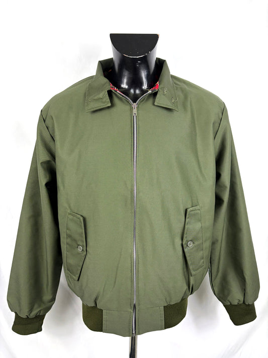 Giacca Harrington verde da uomo in cotone Made in England - Man Green Harrington Jacket - Shop In London