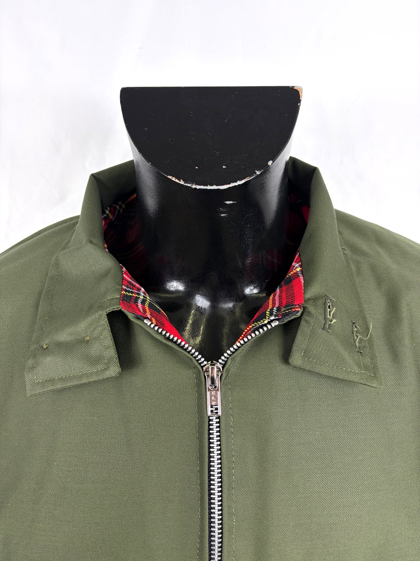 Giacca Harrington verde da uomo in cotone Made in England - Man Green Harrington Jacket - Shop In London
