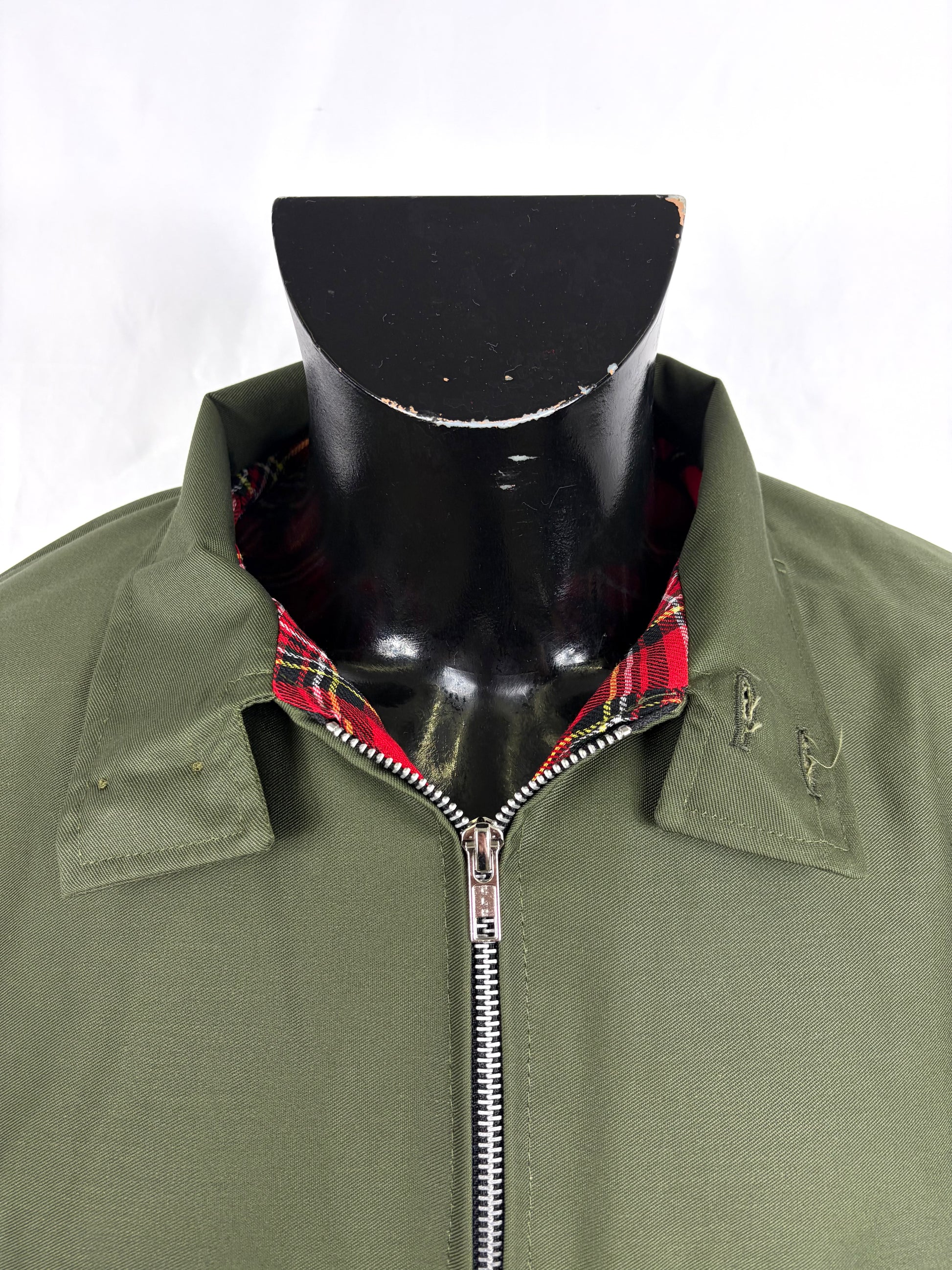 Giacca Harrington verde da uomo in cotone Made in England - Man Green Harrington Jacket - Shop In London