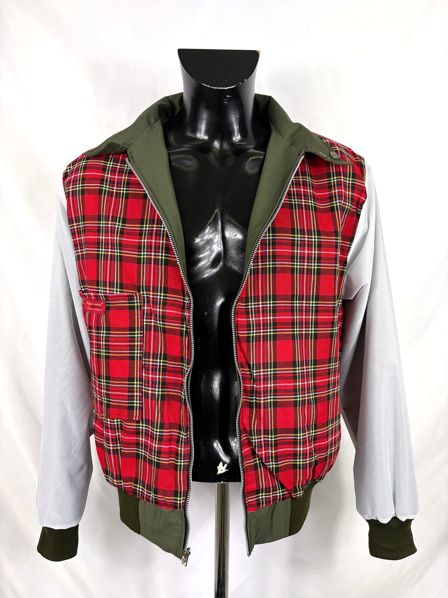 Giacca Harrington verde da uomo in cotone Made in England - Man Green Harrington Jacket - Shop In London