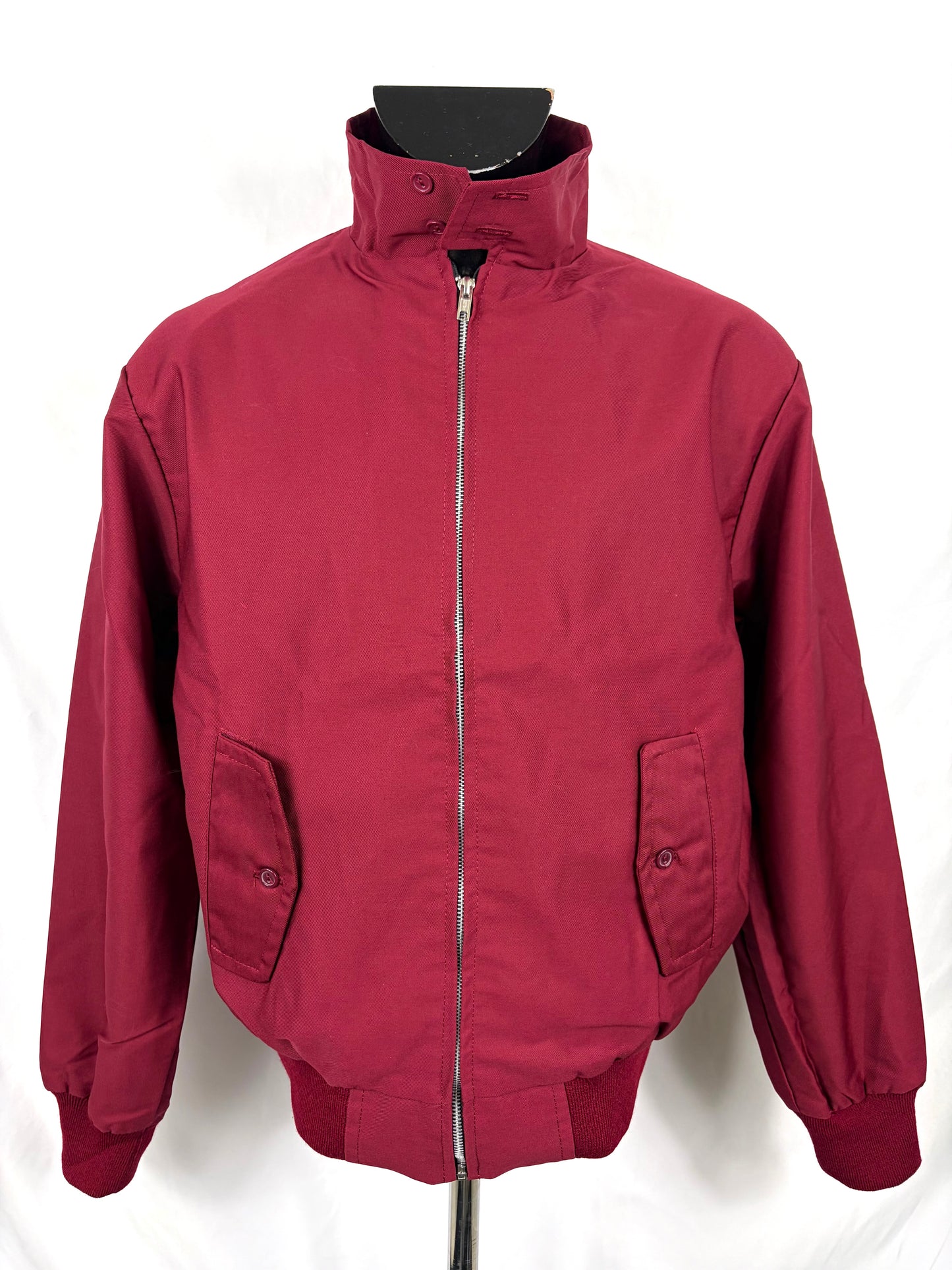Giacca Harrington Bordeaux da uomo in cotone  Made in England - Man Wine Harrington Jacket - Shop In London