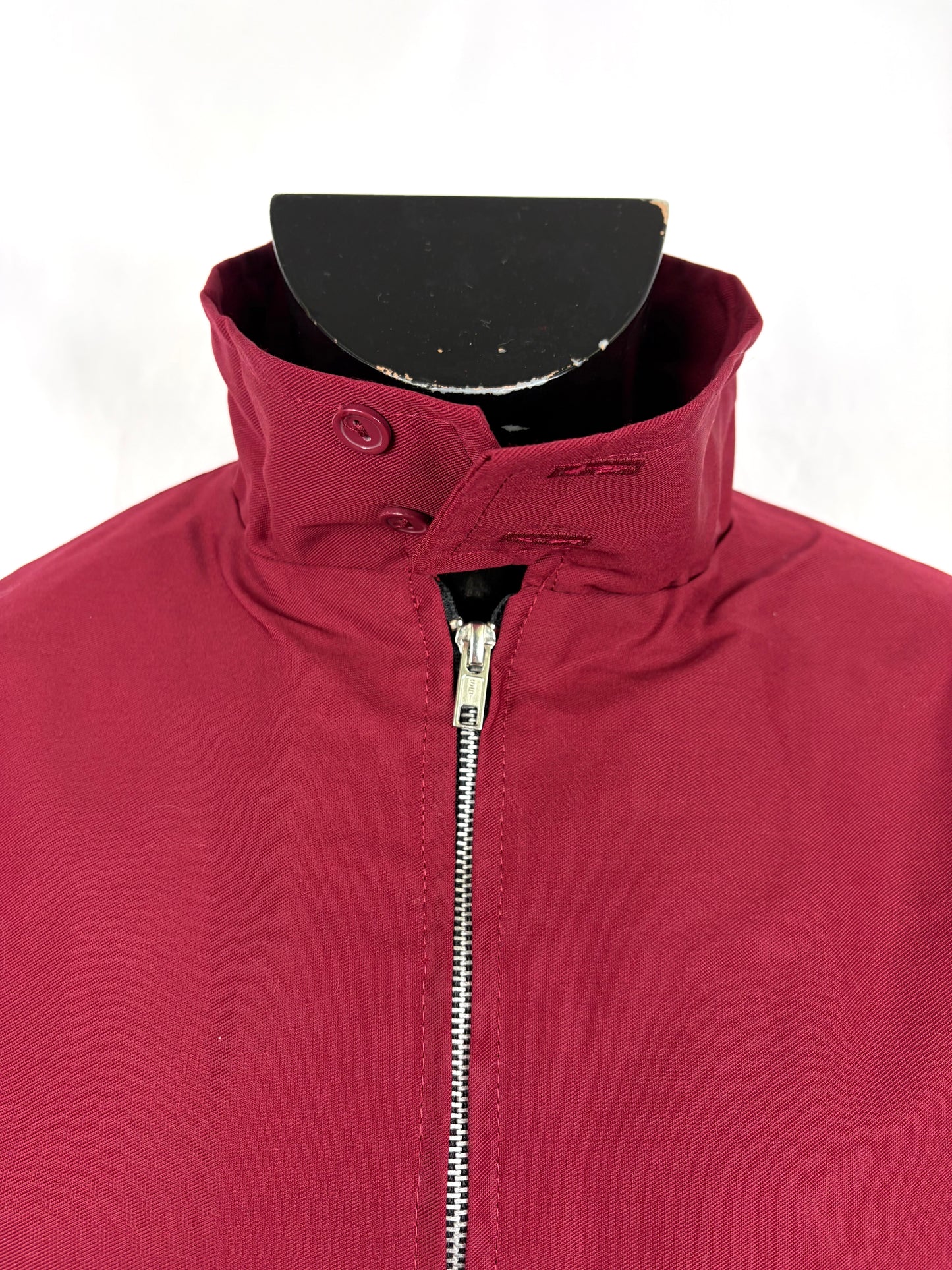 Giacca Harrington Bordeaux da uomo in cotone  Made in England - Man Wine Harrington Jacket - Shop In London