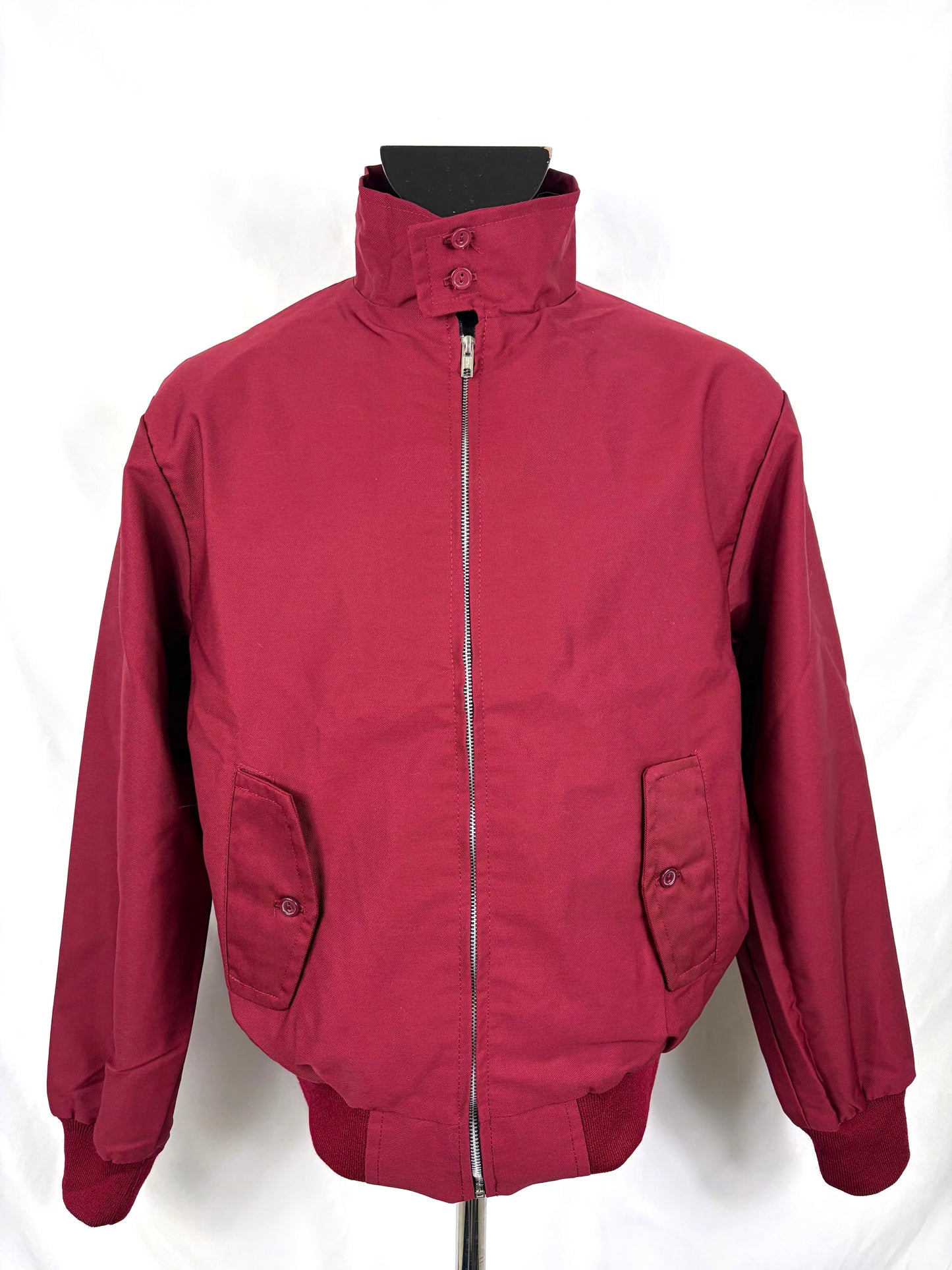 Giacca Harrington Bordeaux da uomo in cotone  Made in England - Man Wine Harrington Jacket - Shop In London