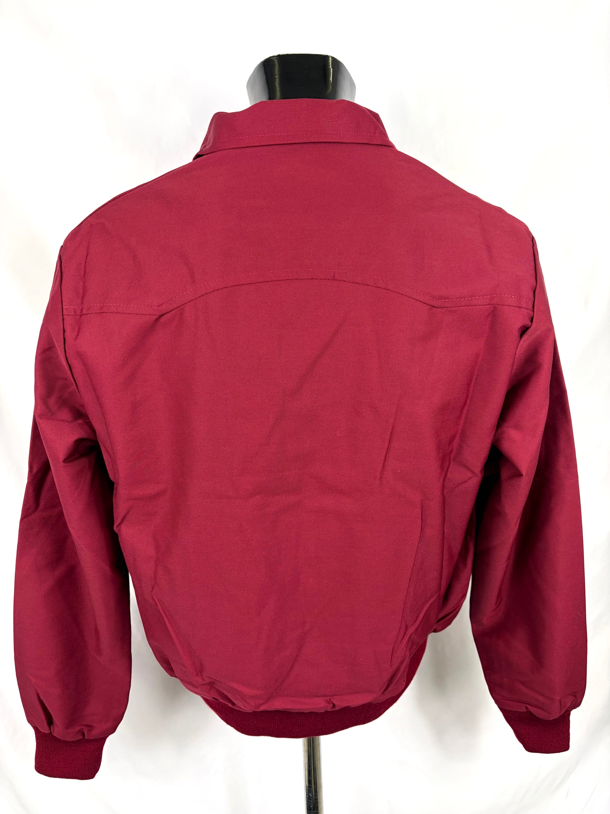 Giacca Harrington Bordeaux da uomo in cotone  Made in England - Man Wine Harrington Jacket - Shop In London