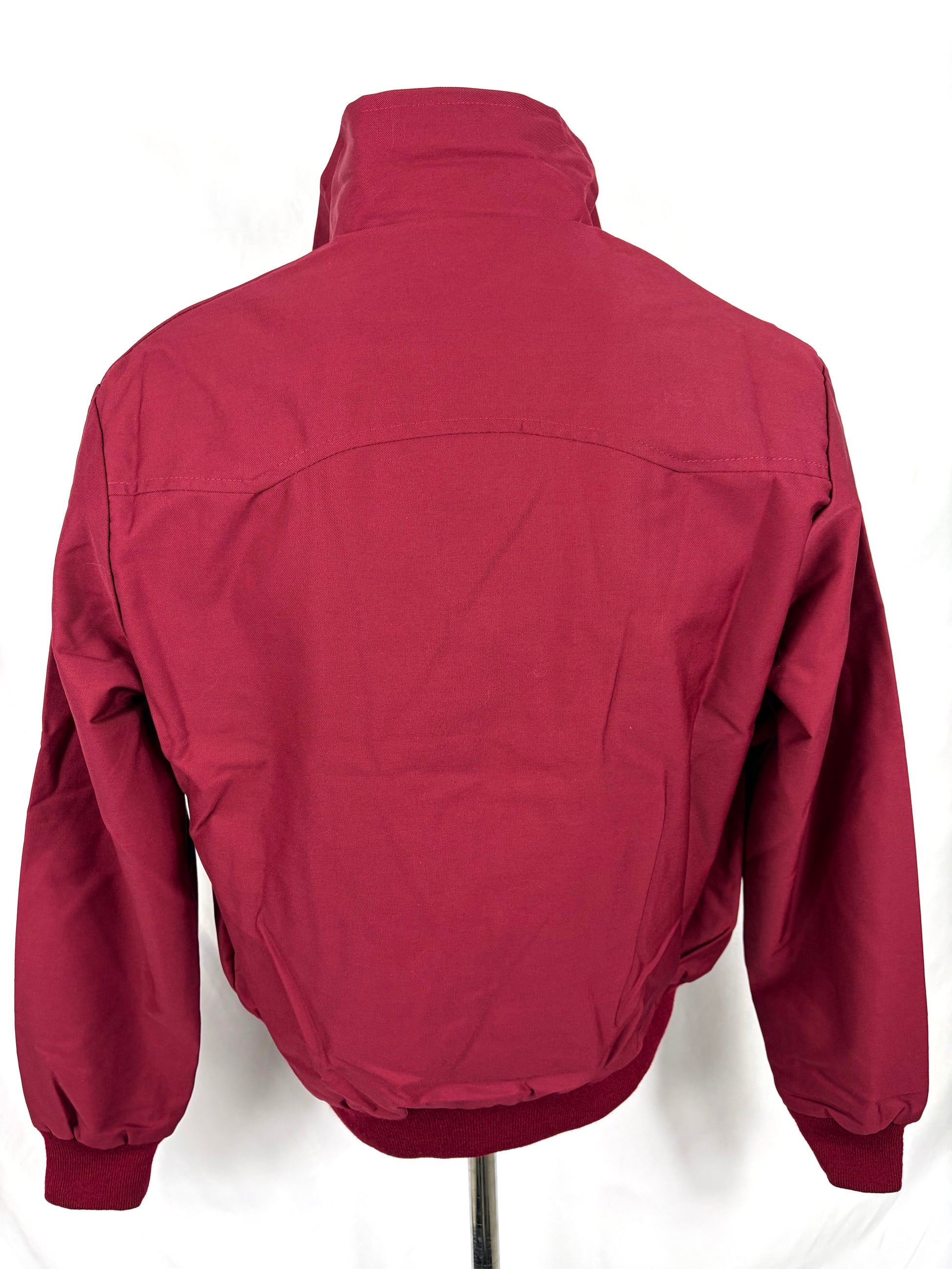 Giacca Harrington Bordeaux da uomo in cotone  Made in England - Man Wine Harrington Jacket - Shop In London
