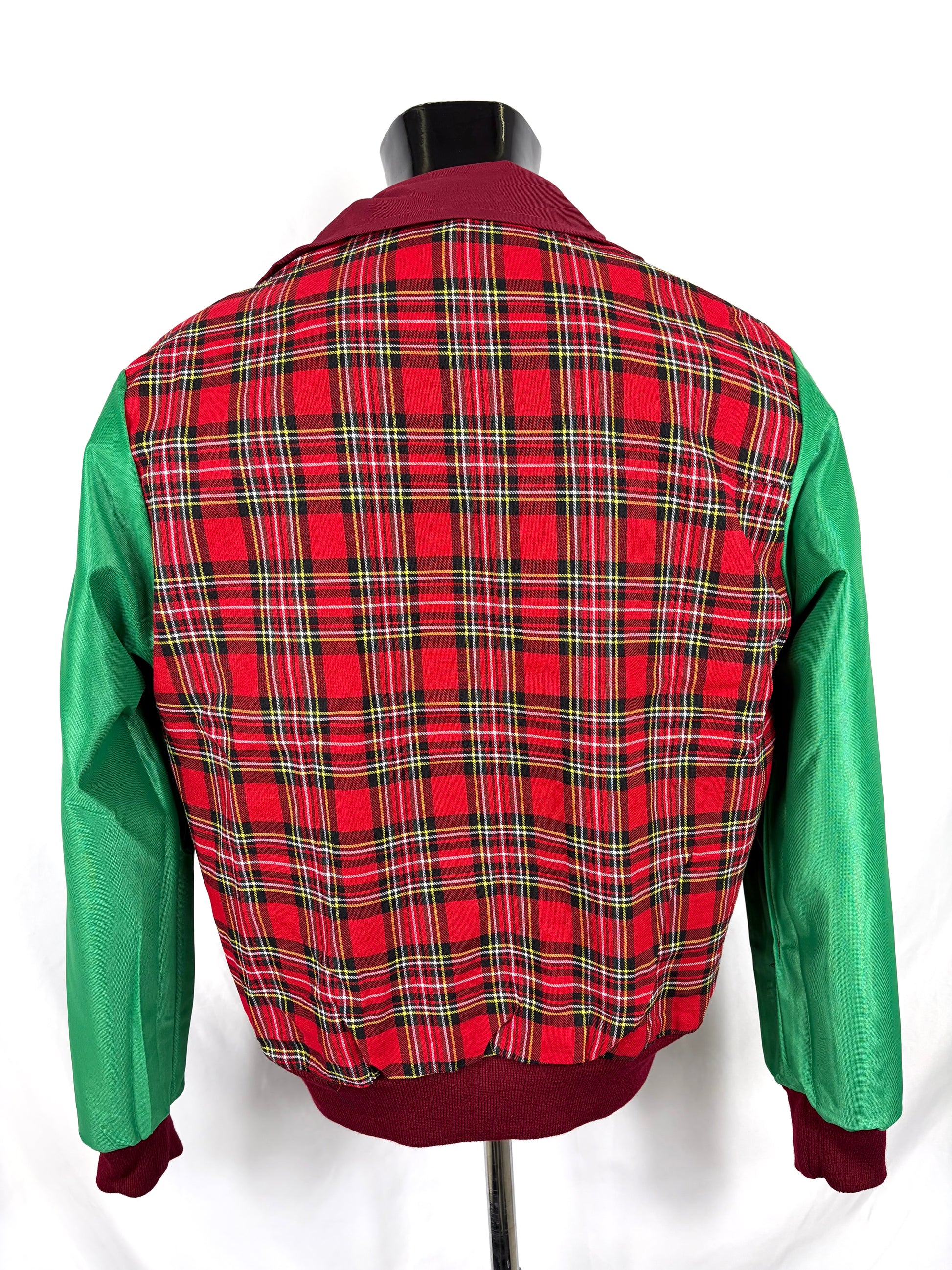 Giacca Harrington Bordeaux da uomo in cotone  Made in England - Man Wine Harrington Jacket - Shop In London