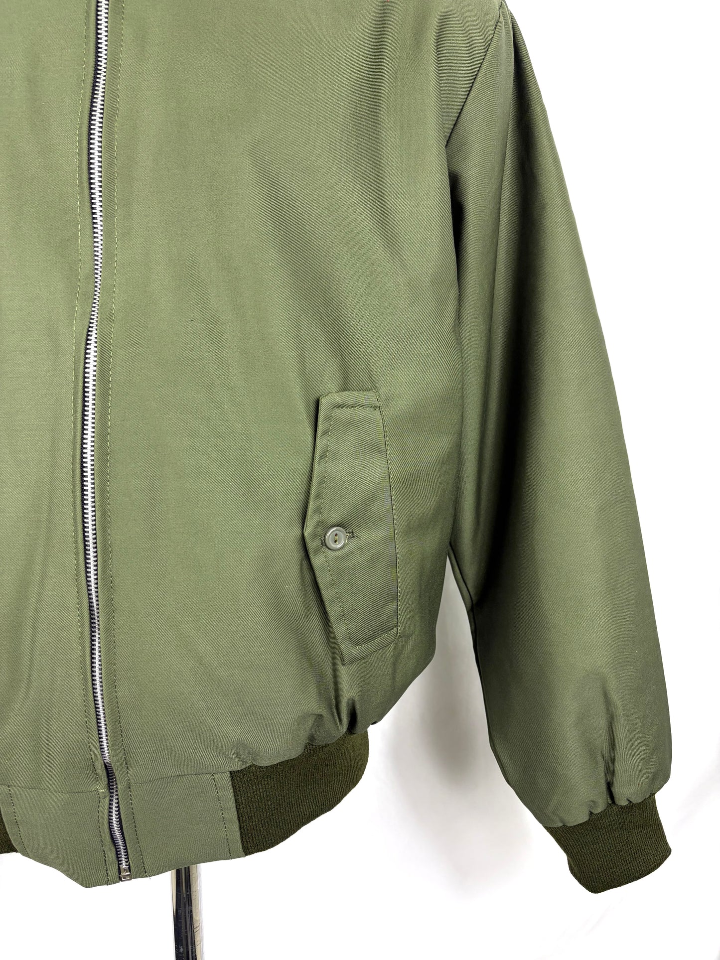 Giacca Harrington verde da uomo in cotone Made in England - Man Green Harrington Jacket - Shop In London