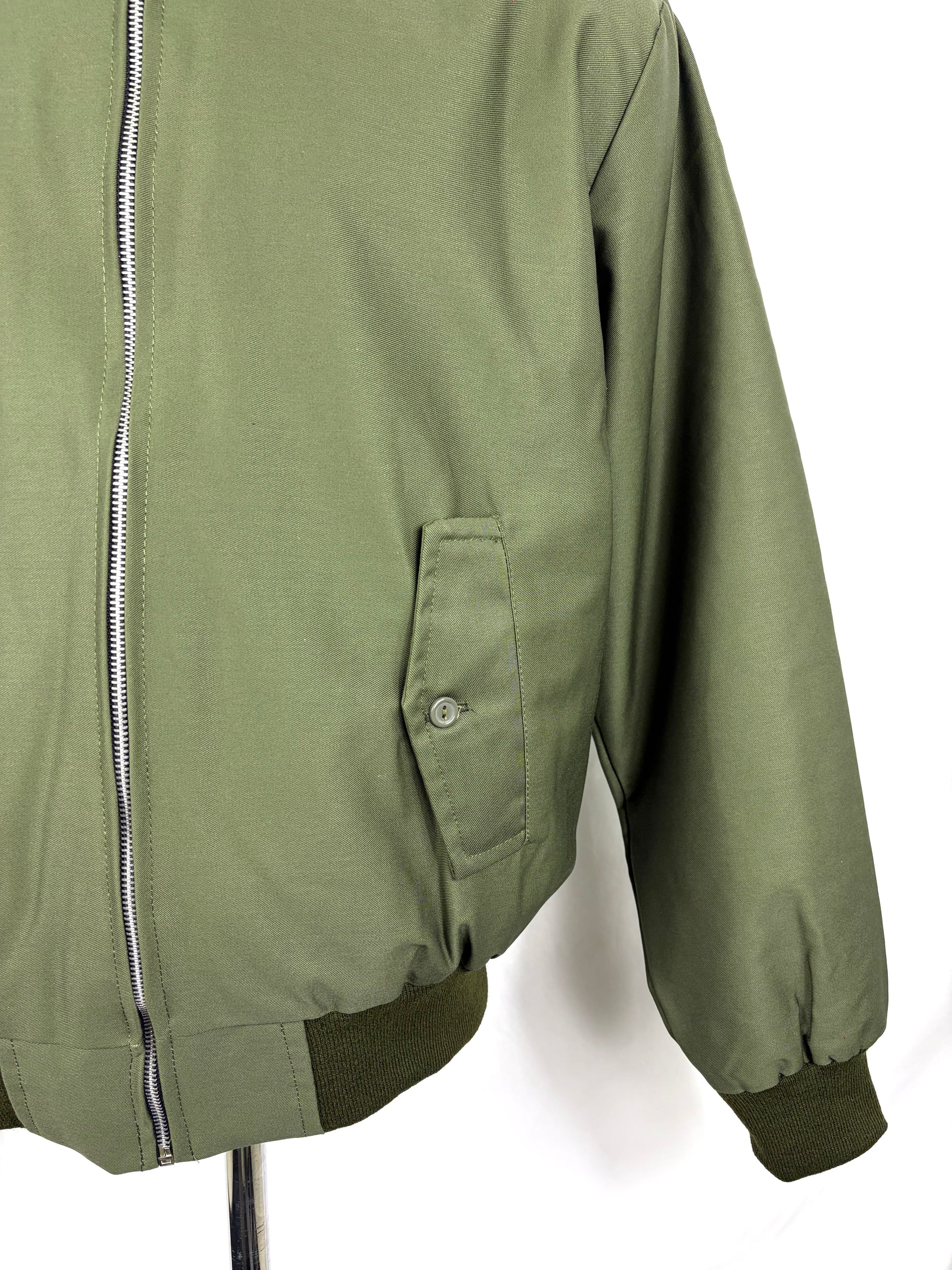Giacca Harrington verde da uomo in cotone Made in England - Man Green Harrington Jacket - Shop In London