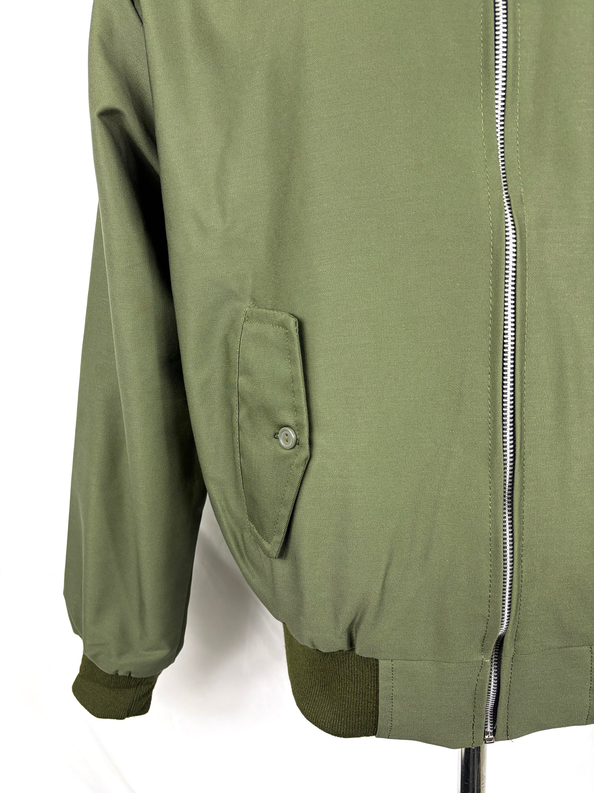 Giacca Harrington verde da uomo in cotone Made in England - Man Green Harrington Jacket - Shop In London