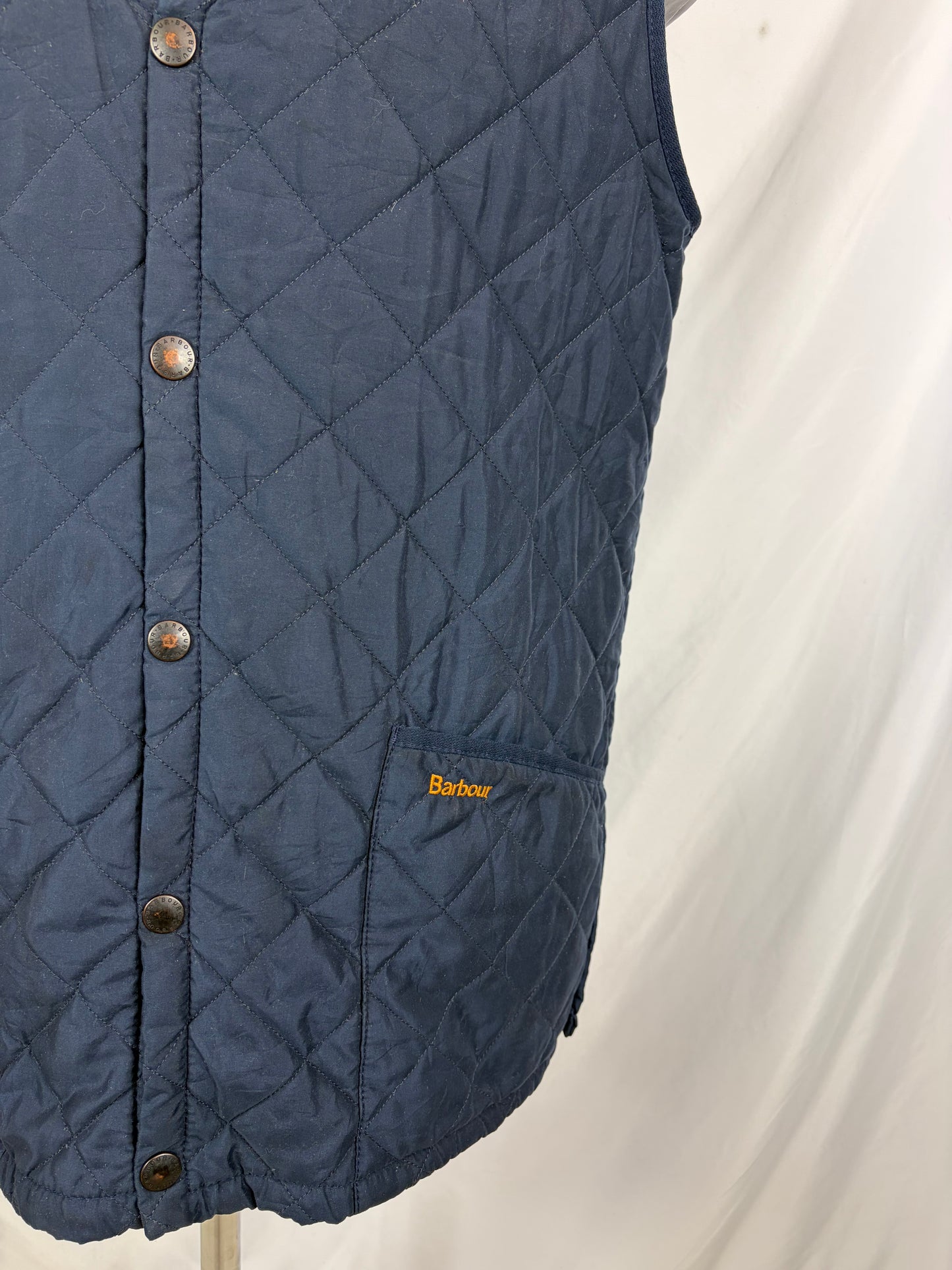 Gilet vintage Barbour blu Eskdale Large - Man Quilted Navy Eskdale vest Size Large