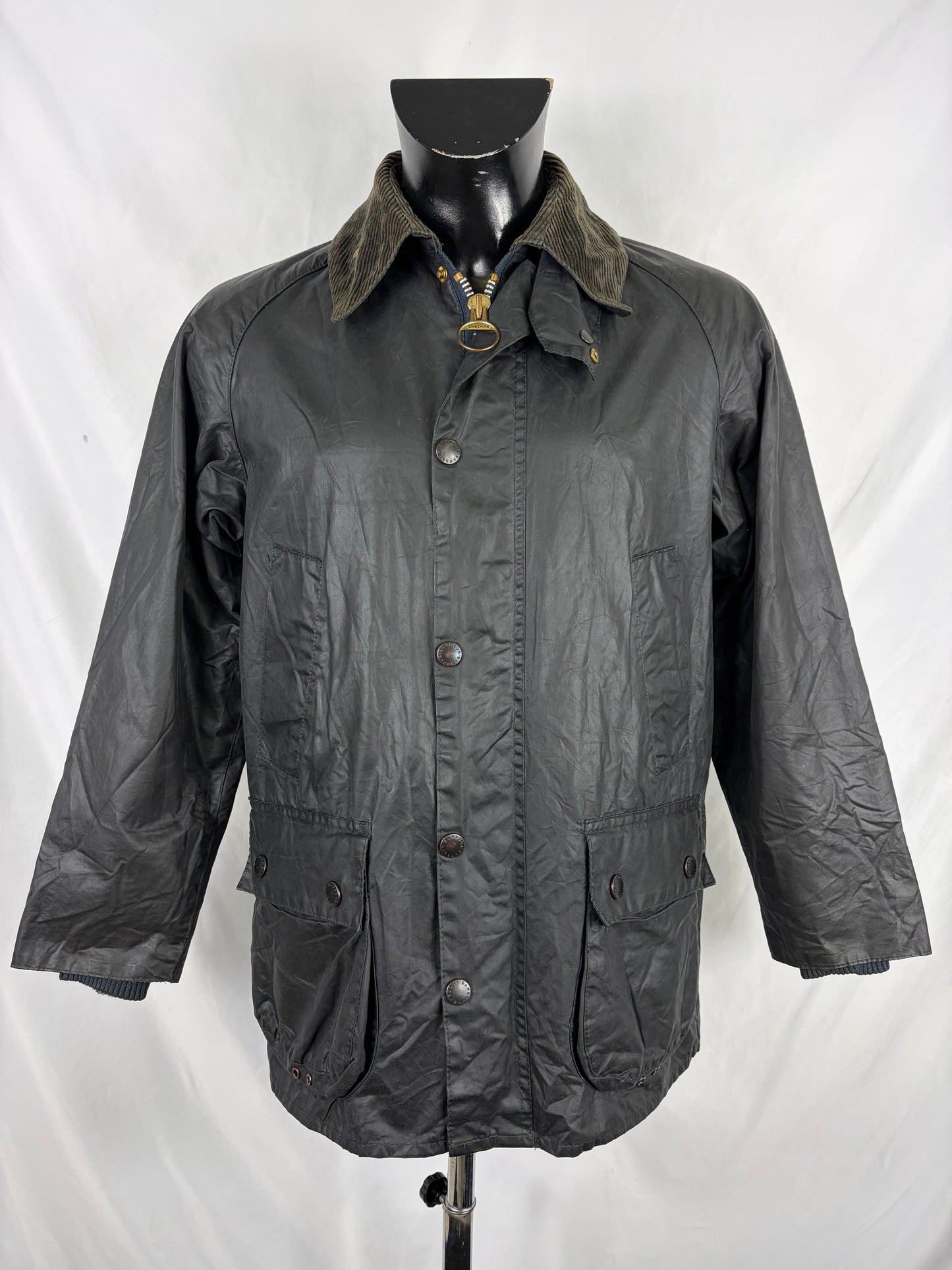 Barbour Bedale vintage blu cerato C36/91 CM  Vintage Bedale Waxed jacket size c36 Small