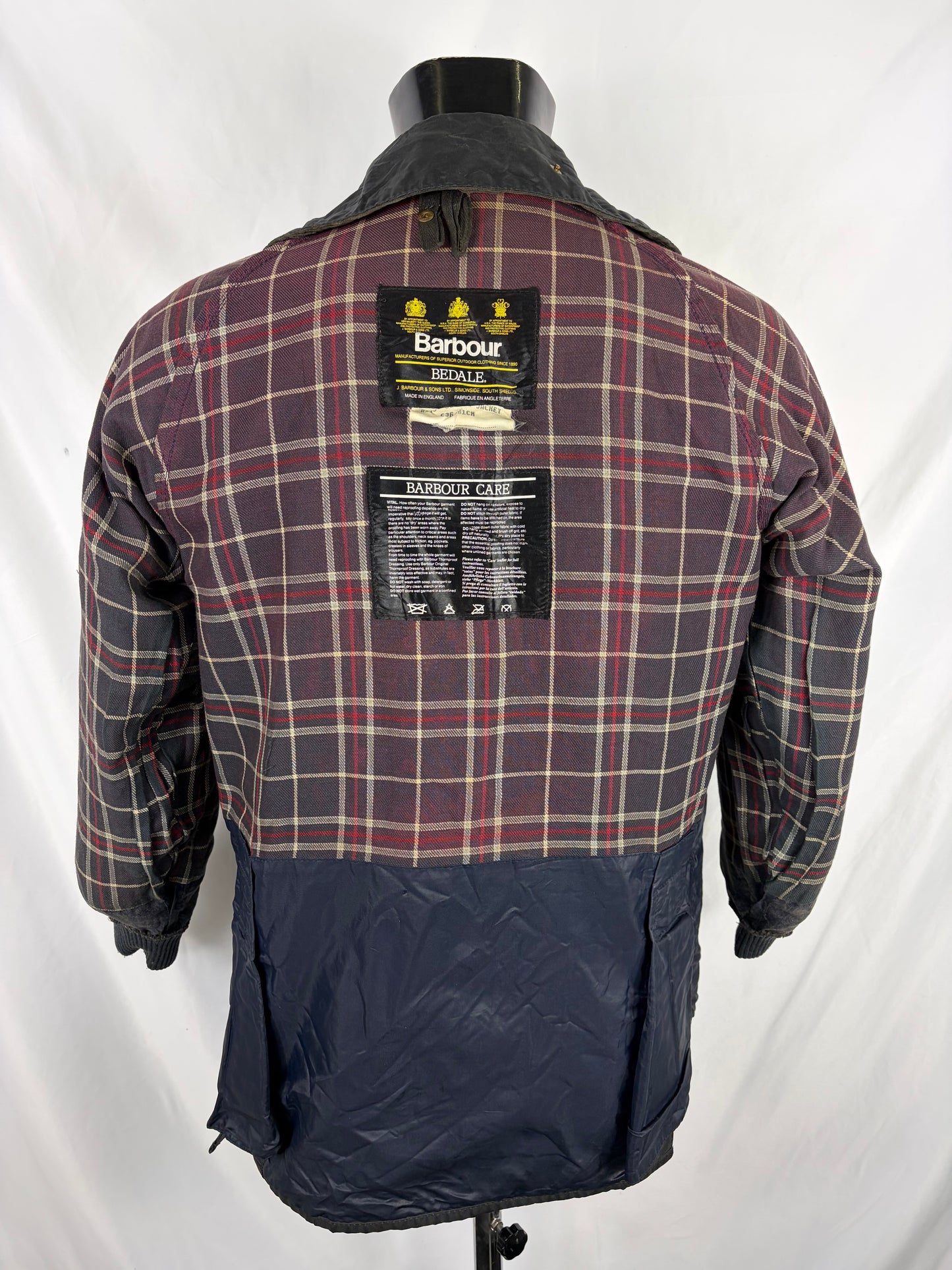 Barbour Bedale vintage blu cerato C36/91 CM  Vintage Bedale Waxed jacket size c36 Small