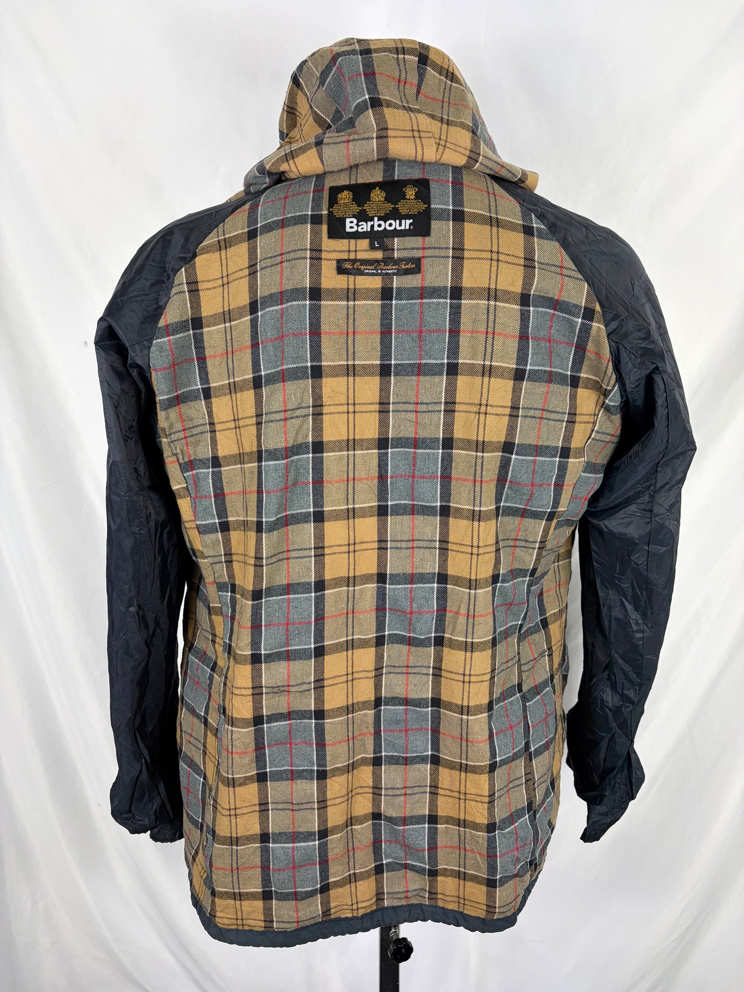 Giacca Barbour da uomo con cappuccio blu Large - Man Millom navy wax jacket size Large