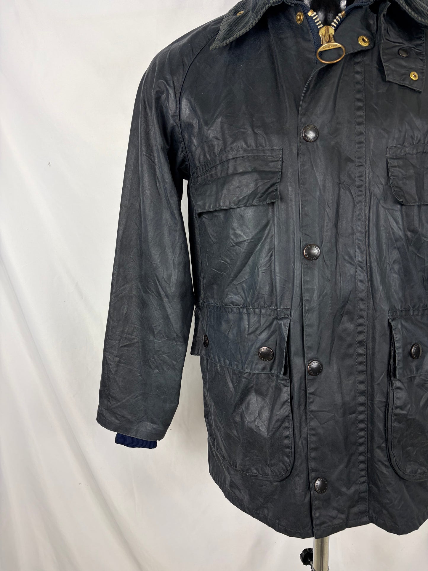 RARO Barbour Bedale 4 tasche C32/81 CM Man Navy vintage Bedale Jacket XXSmall 4 pockets C32