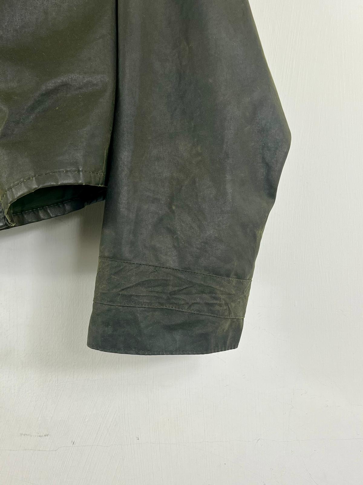 RARO Barbour Spey A130 Verde Small - Rare Green Spey Waxed Jacket Size Small A130