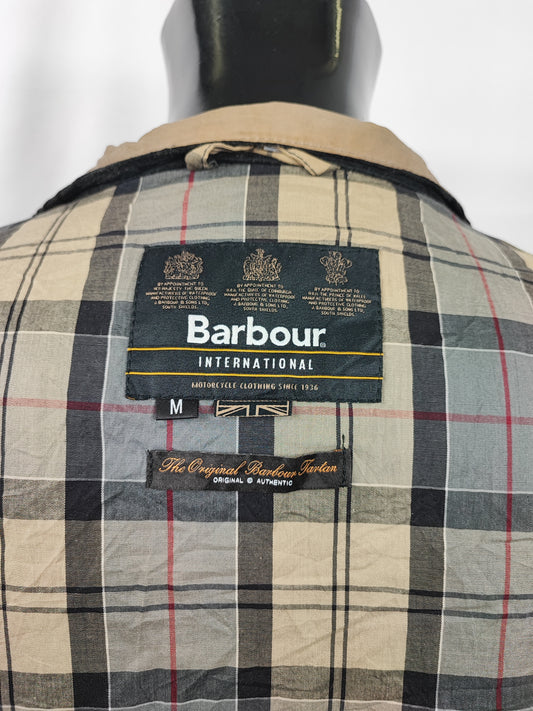 Giacca Barbour International grigio chiaro corta Medium - Man Wax Ouston Light Jacket size M
