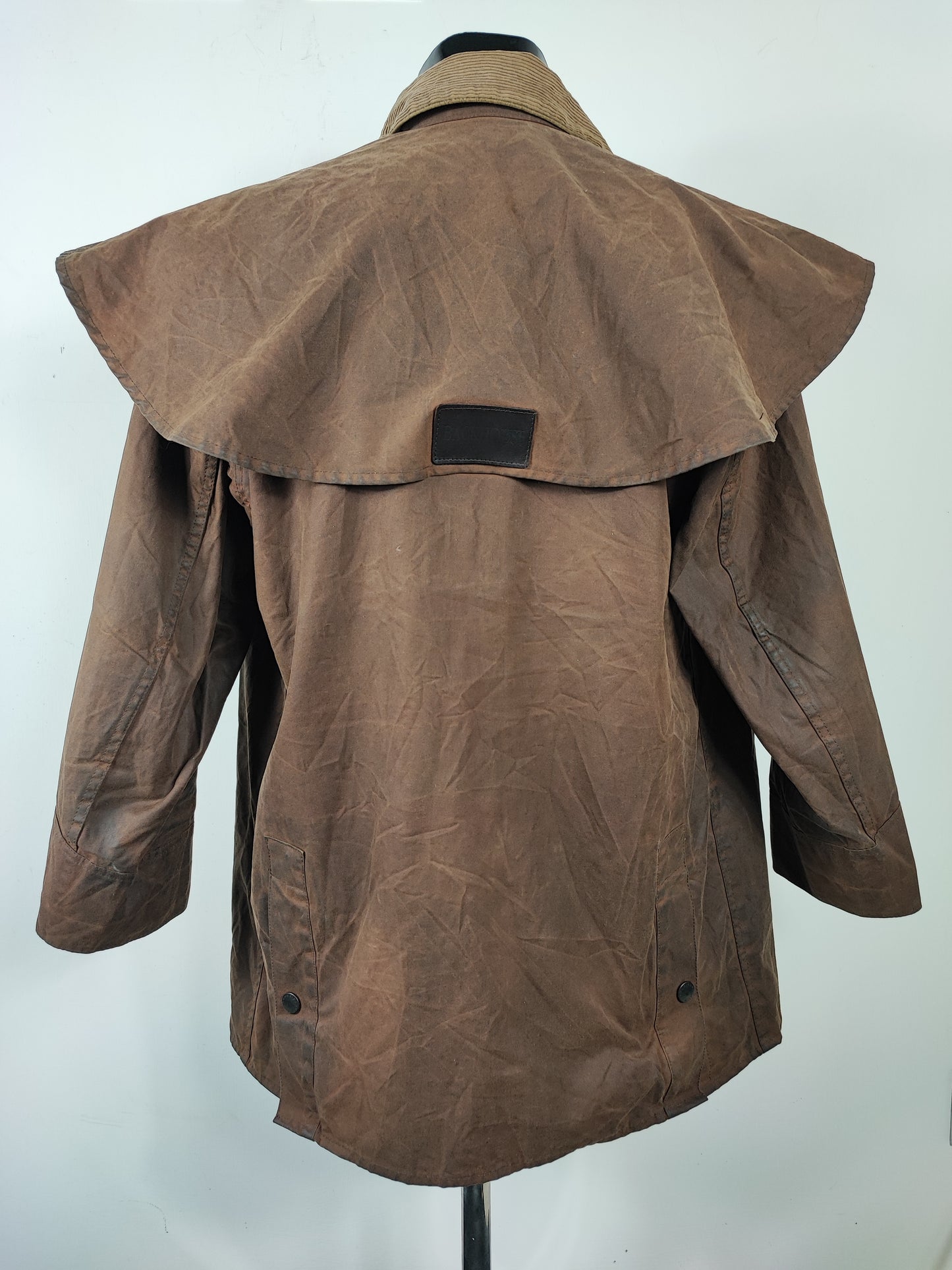 RARO Barbour Backhouse marrone C38/97 cm Riding Brown Wax Jacket Small