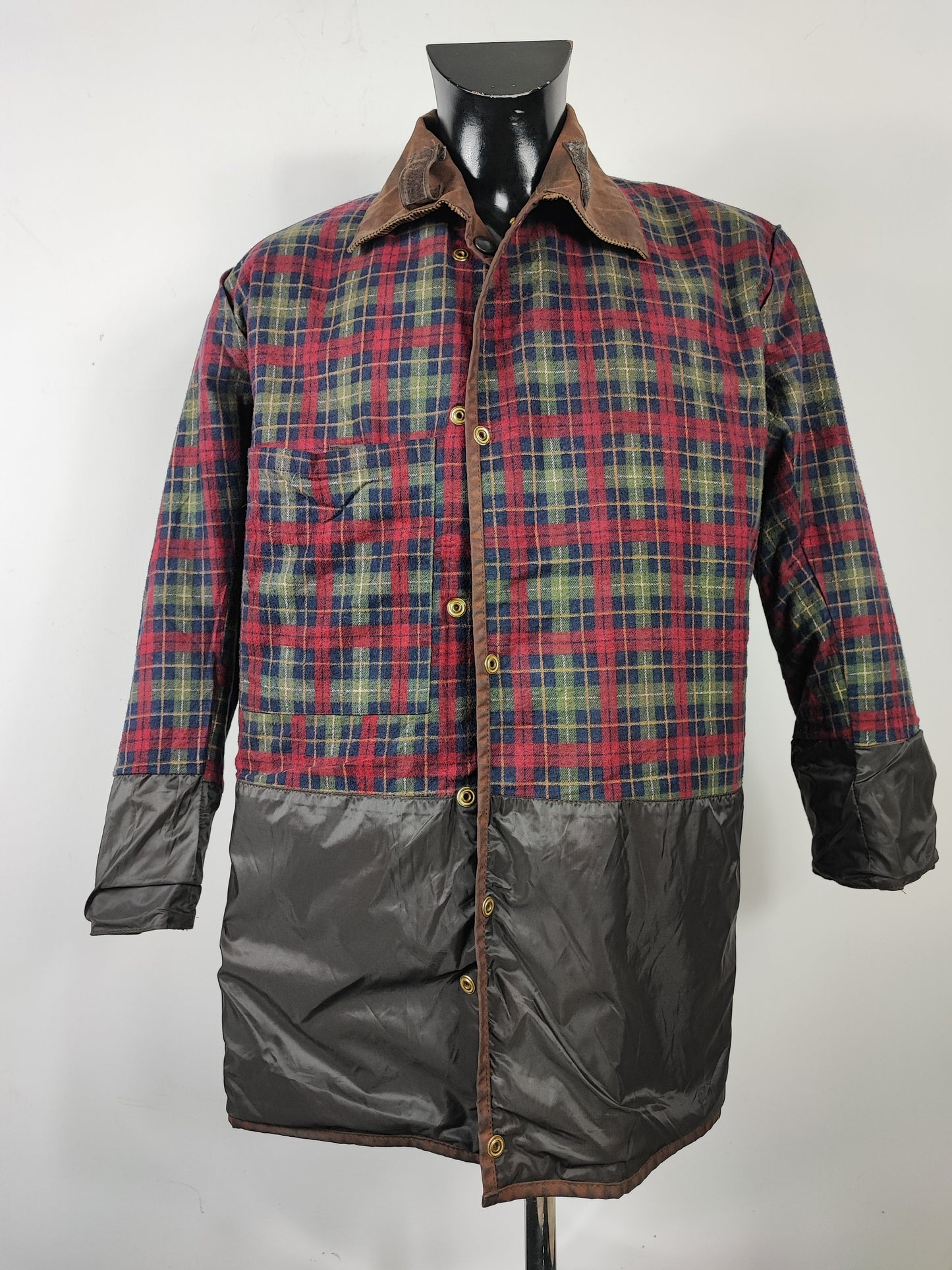 RARO Barbour Backhouse marrone C38/97 cm Riding Brown Wax Jacket Small