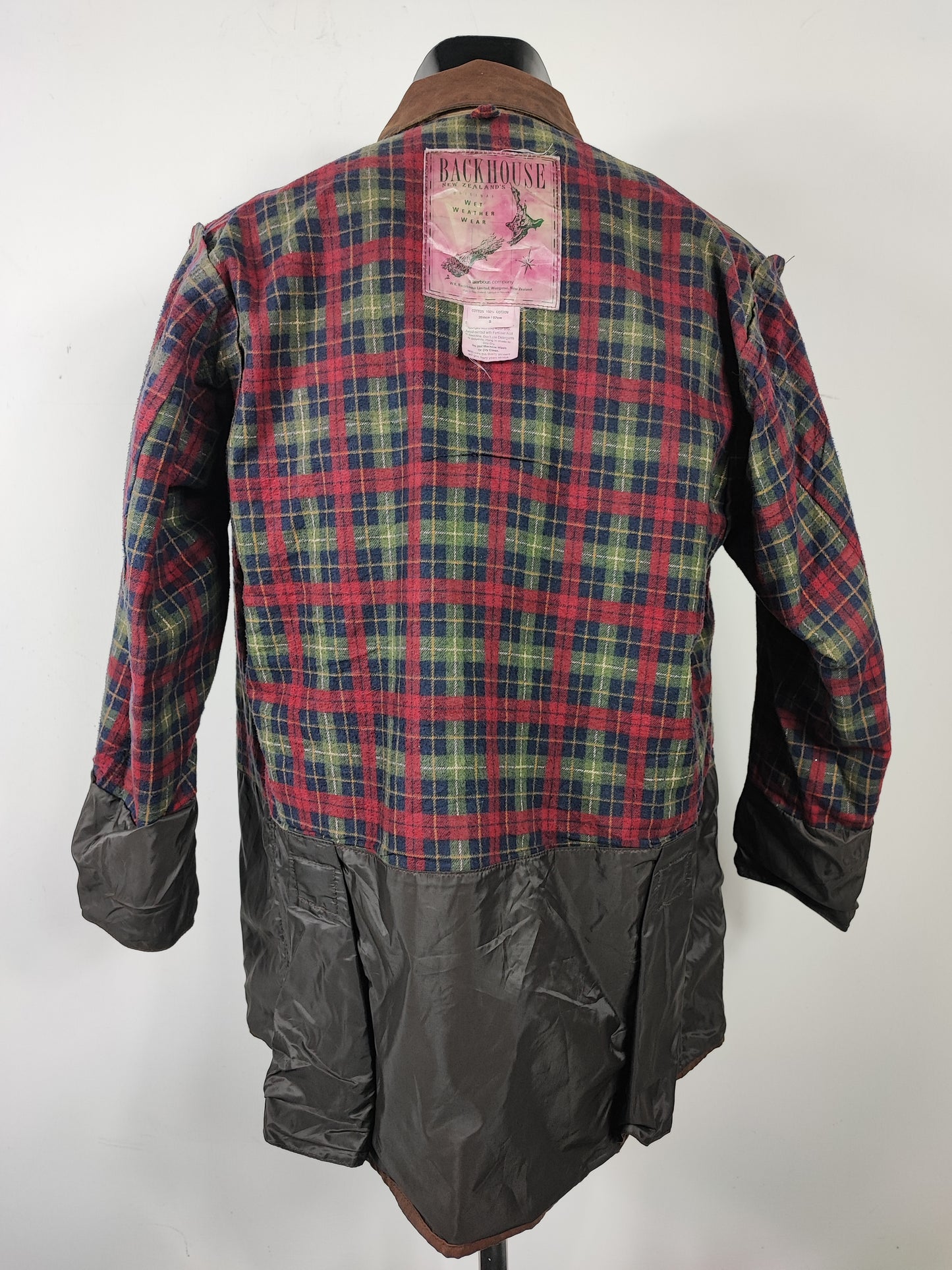 RARO Barbour Backhouse marrone C38/97 cm Riding Brown Wax Jacket Small