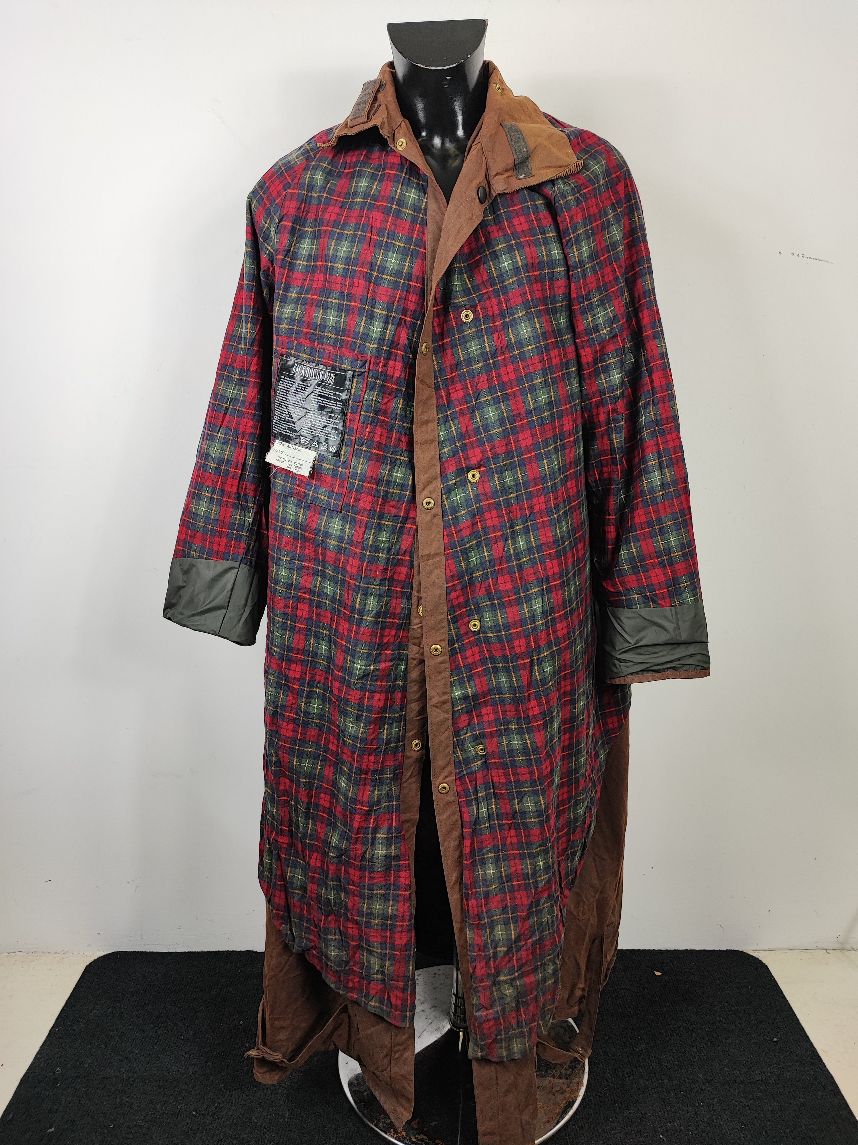 RARO Barbour Backhouse lungo marrone C44 112 cm XLarge Man Brown Long Shop In London