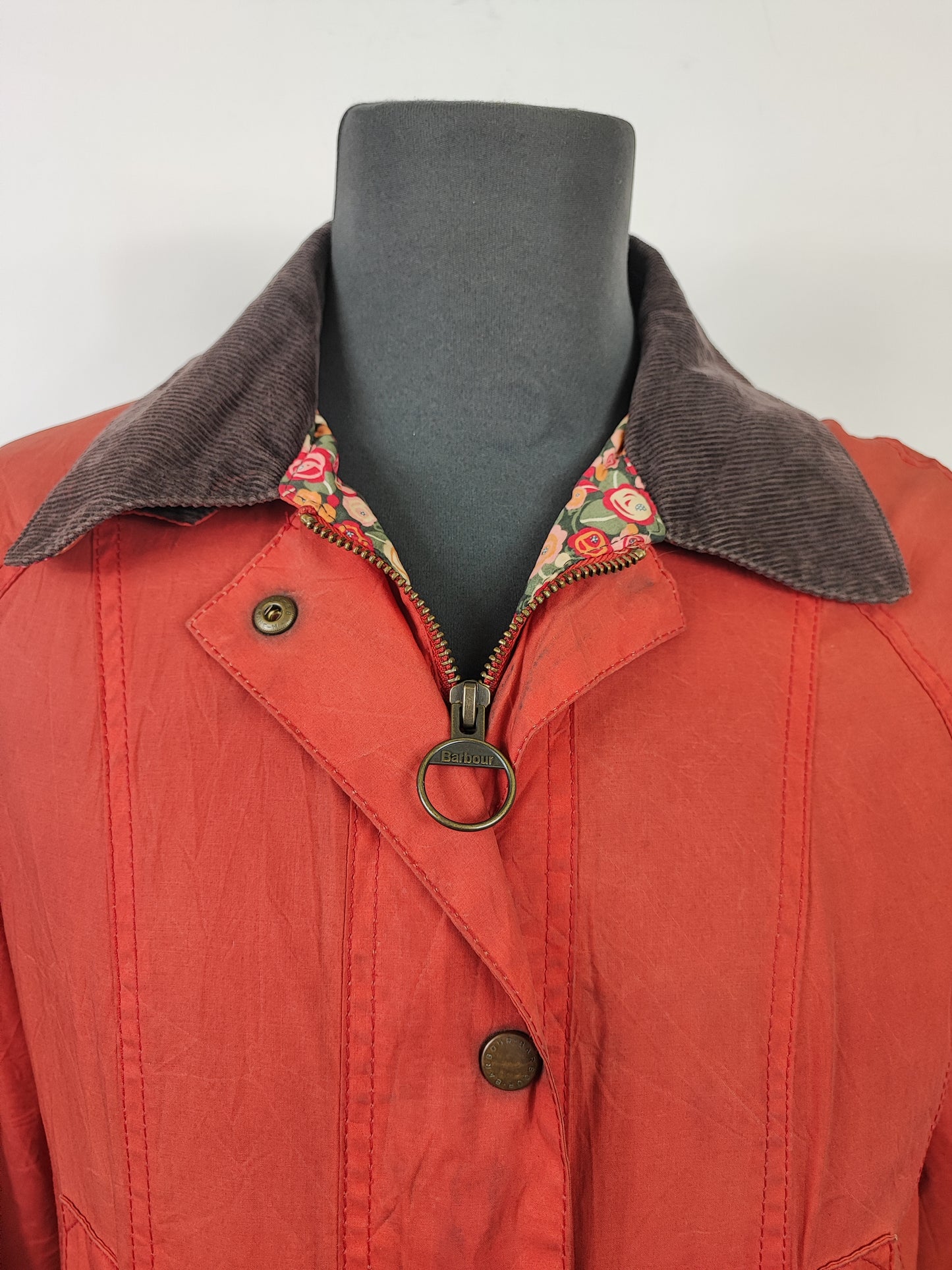 Giacca Barbour da donna Hope Beadnell Arancio Uk8 Xsmall - Lady Wax Hope Orange Beadnell uk8