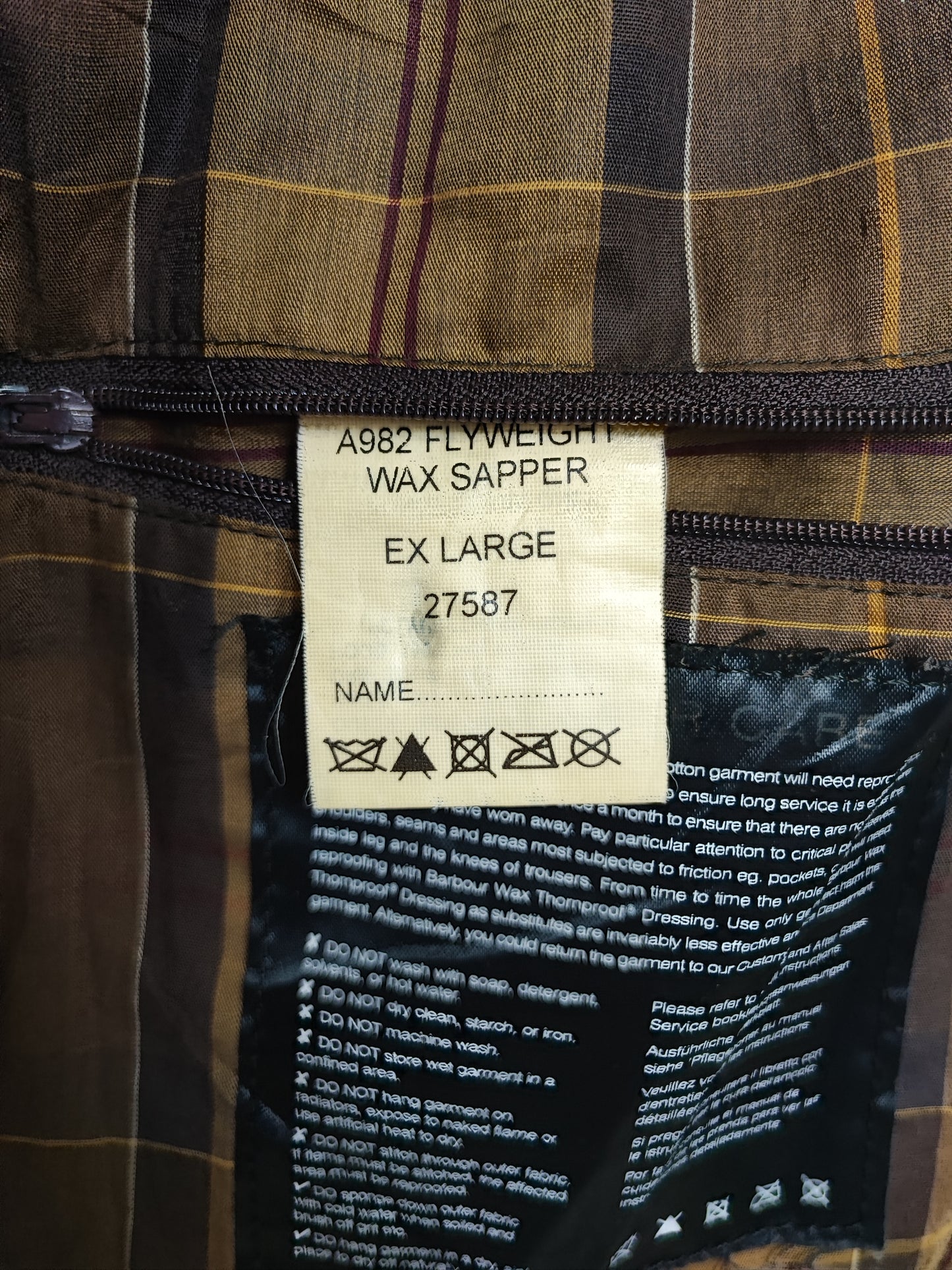 Barbour Giacca da uomo Sapper marrone XL Man Flyweight Brown Sapper Jacket Size XL