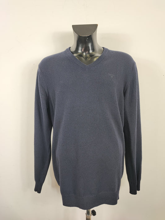 Maglione Barbour Blu large in lana - Lambswool V neck navy size Large