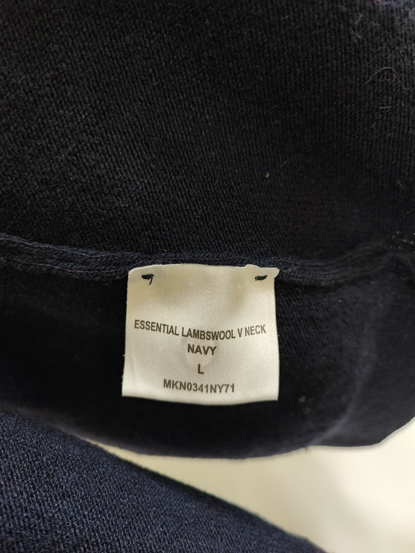 Maglione Barbour Blu large in lana - Lambswool V neck navy size Large
