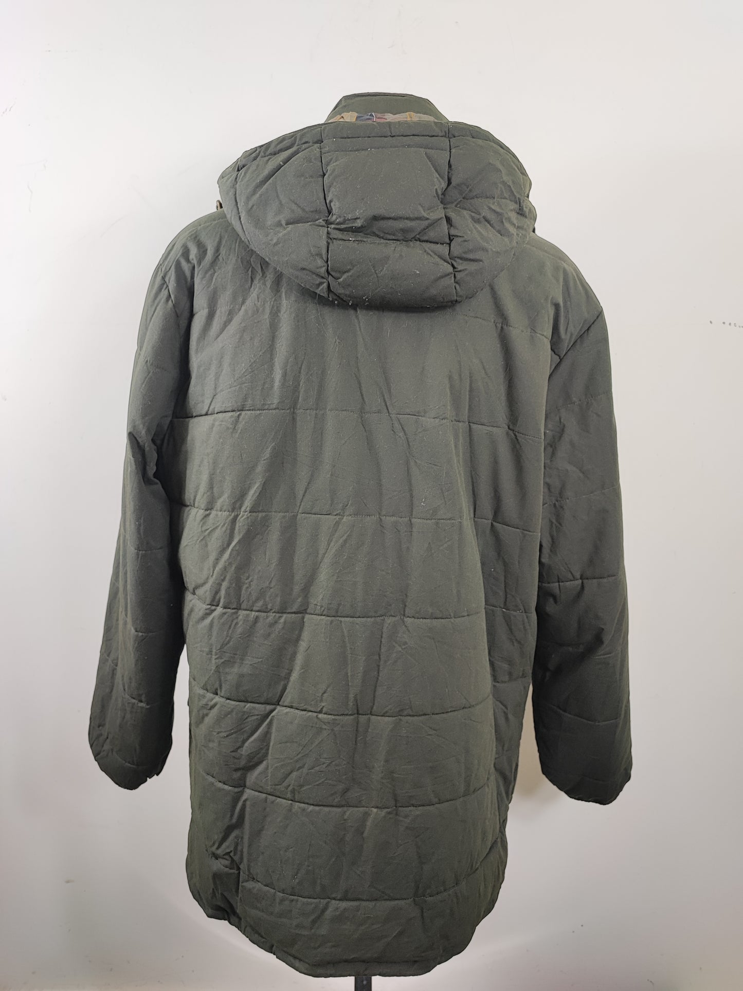 Piumino Barbour Verde XL cerato Hemmingford Jacket - Green Down Wax Jacket with hood size XL