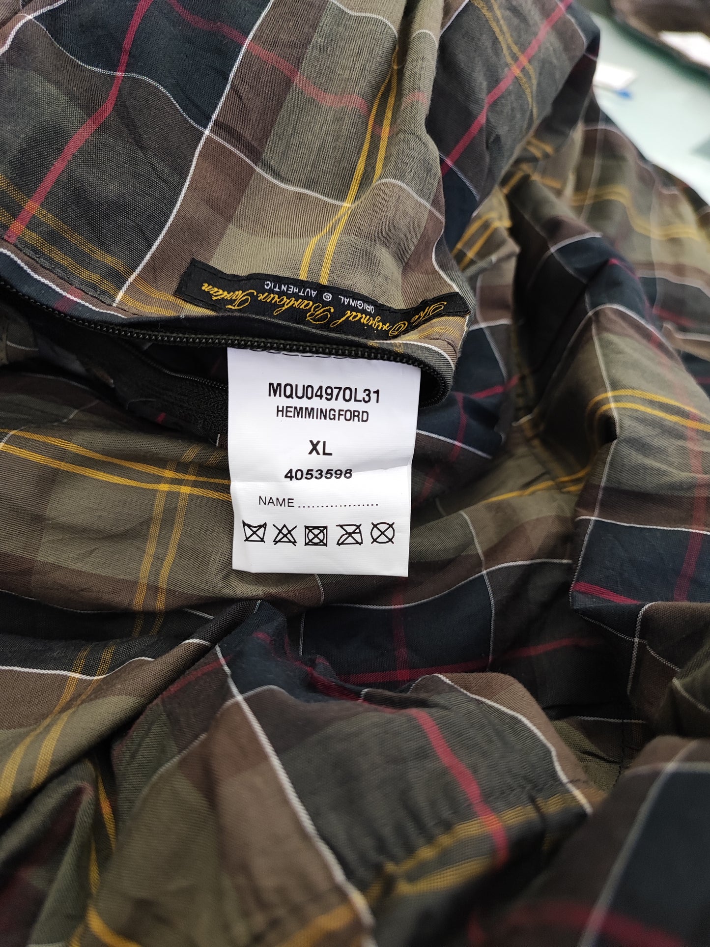 Piumino Barbour Verde XL cerato Hemmingford Jacket - Green Down Wax Jacket with hood size XL