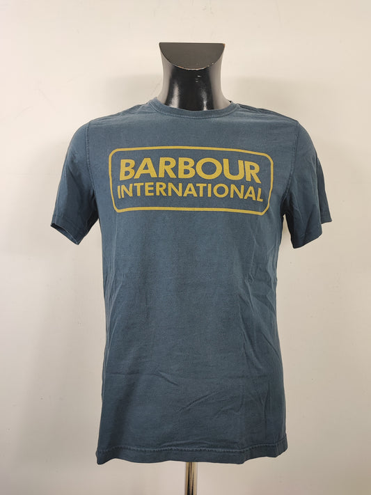 T-shirt Barbour blu da uomo in cotone taglia Medium