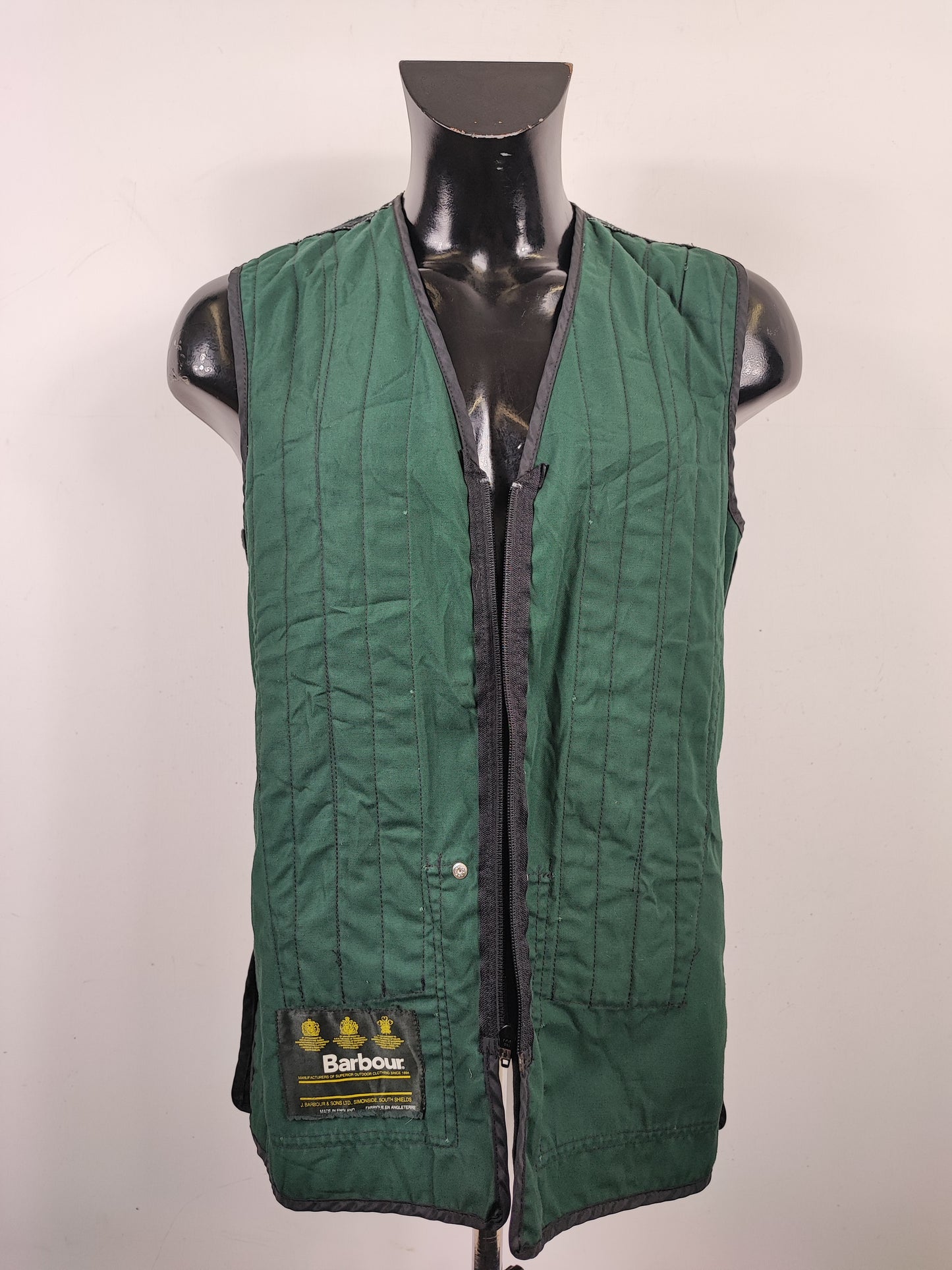 Gilet Barbour Uomo vintage da tiro verde Medium C40/102 cm  -Man Shooting Vintage Bickley Vest size M