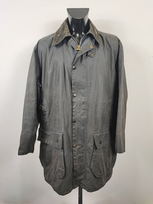 Barbour Uomo Border Blu cotone Cerato C44/112cm Man Navy Border Coat Large/Xlarge
