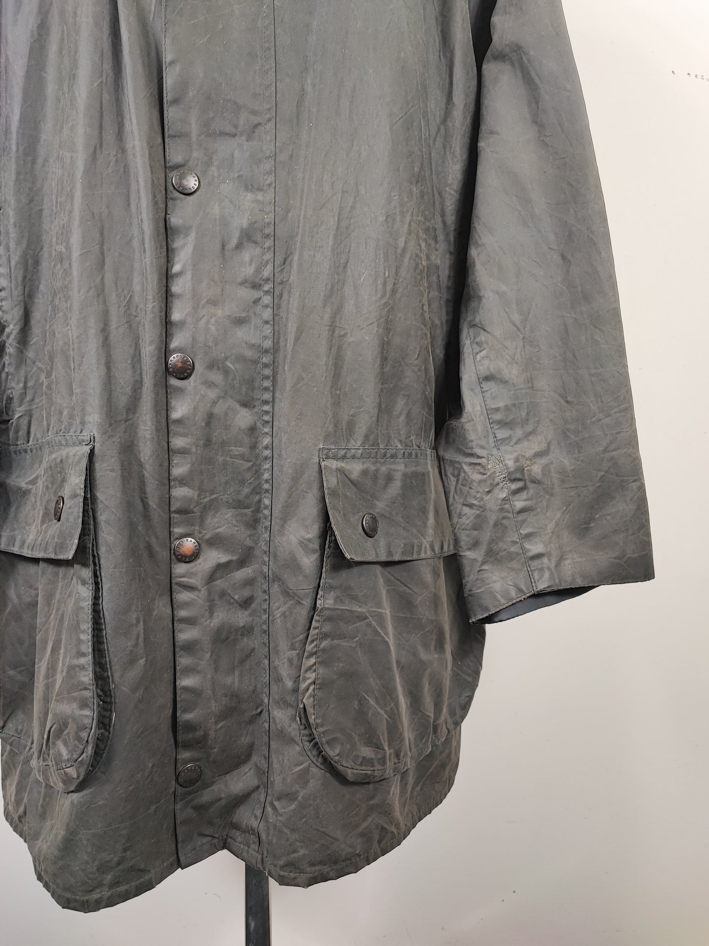 Barbour Uomo Border Blu cotone Cerato C44/112cm Man Navy Border Coat Large/Xlarge