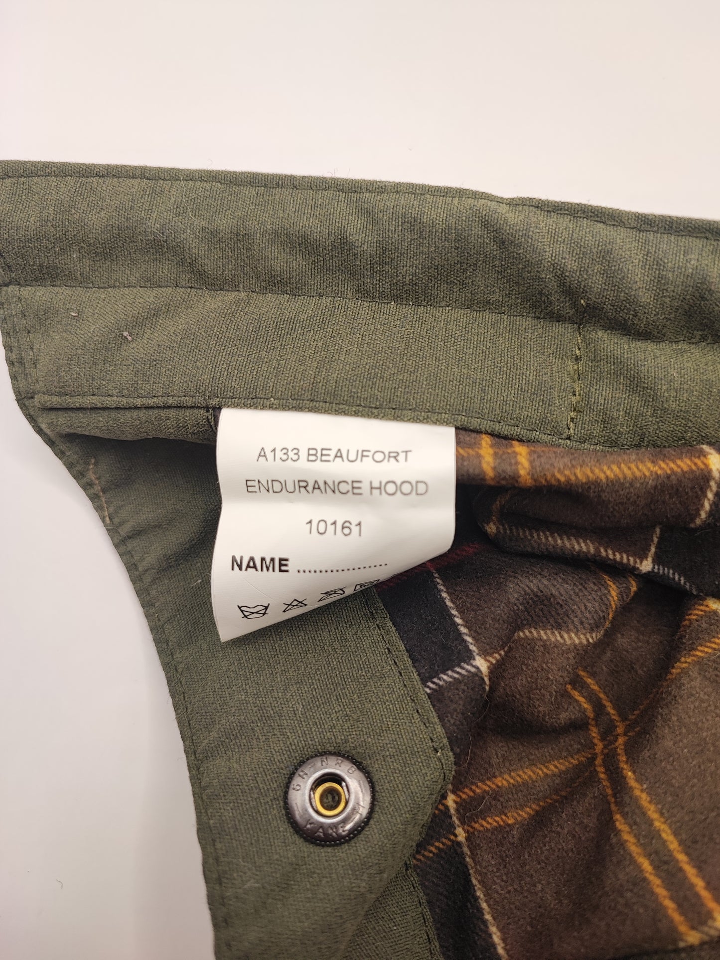 Cappuccio Barbour verde per Beaufort Endurance - A133 Green Beaufort Endurance hood