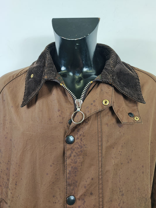 Barbour Giacca Beaufort Beige vintage C48/122 cm Dark Beige waxed Beaufort Jacket XL