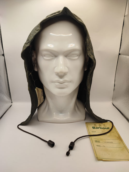 RARO Cappuccio Barbour vintage verde per Northumbria cerato Taglia Unica -Rare Northumbria Hood A410