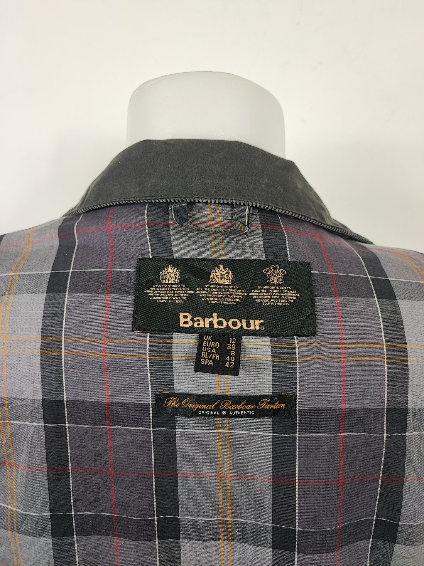 Giacca Barbour International Donna Medium UK12 -Lady Flyweight nternational Black Jacket UK12