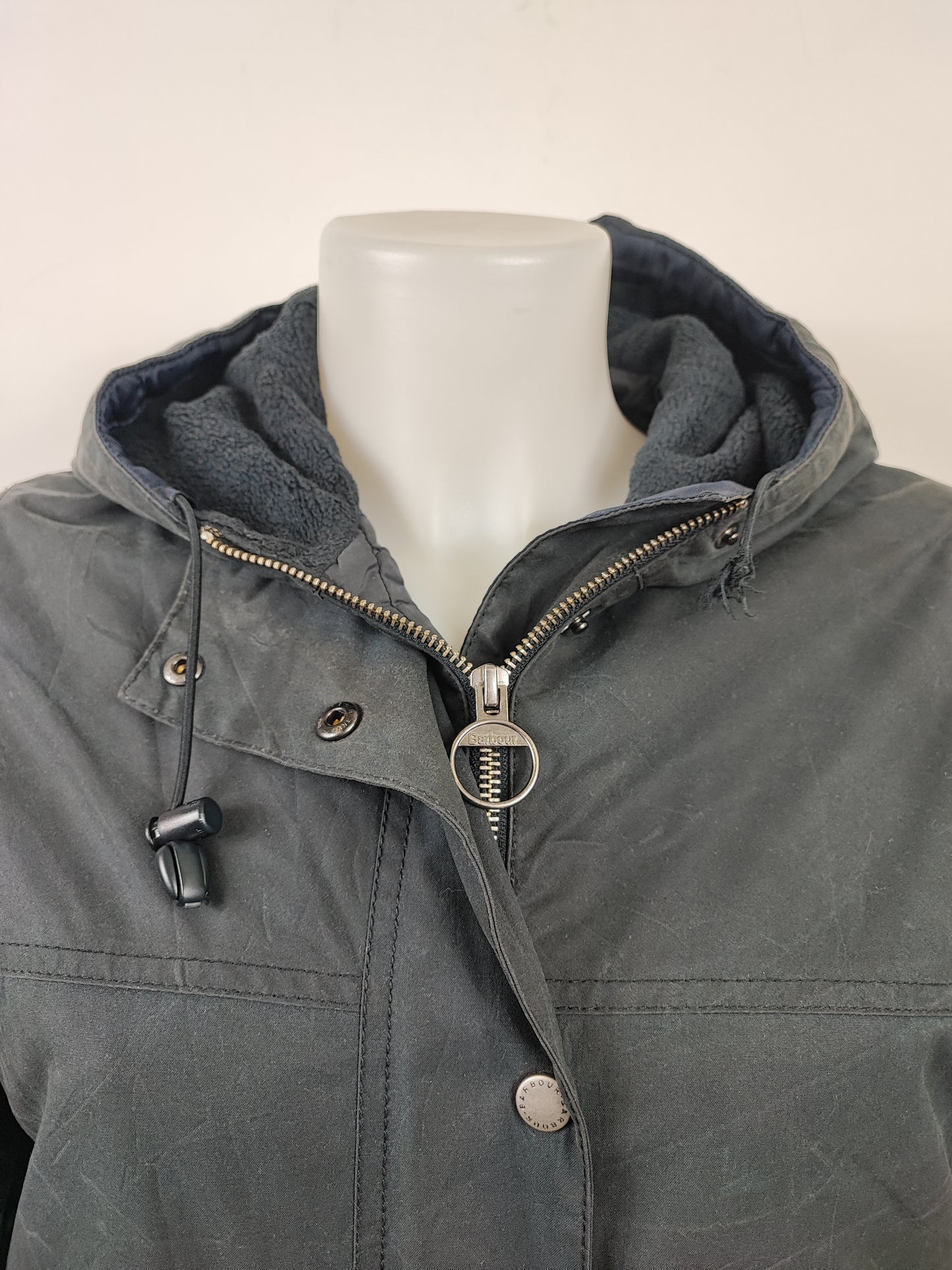 Parka Barbour da Donna blu in cotone cerato uk 12 tg.42 Navy Lady Parka size UK12 Medium