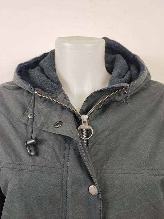 Parka Barbour da Donna blu in cotone cerato uk 12 tg.42 Navy Lady Parka size UK12 Medium