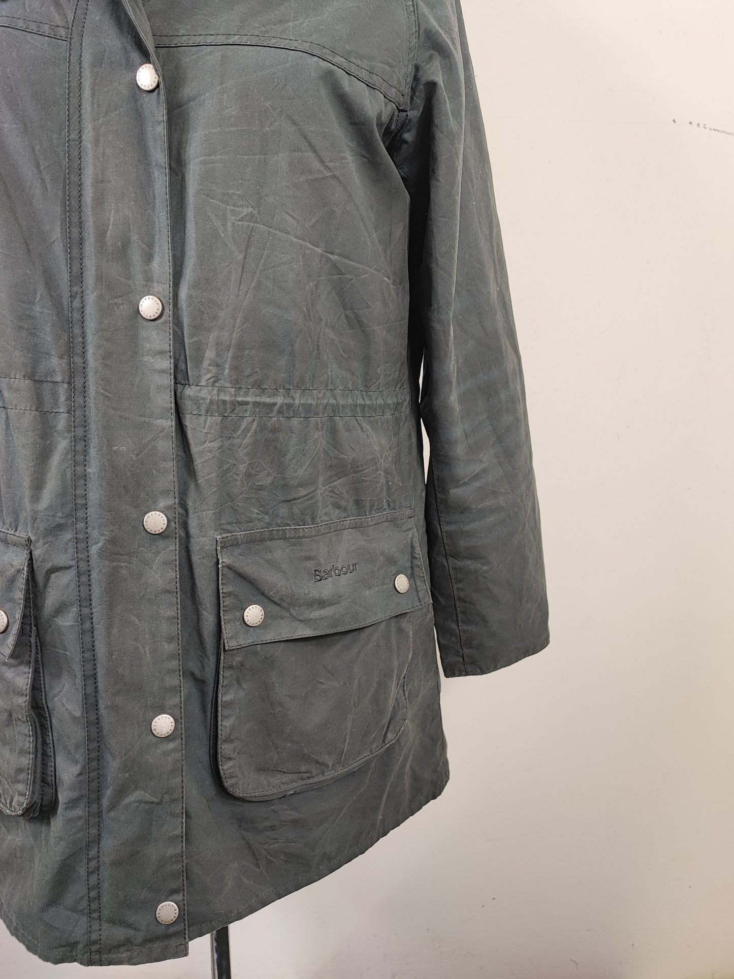 Parka Barbour da Donna blu in cotone cerato uk 12 tg.42 Navy Lady Parka size UK12 Medium