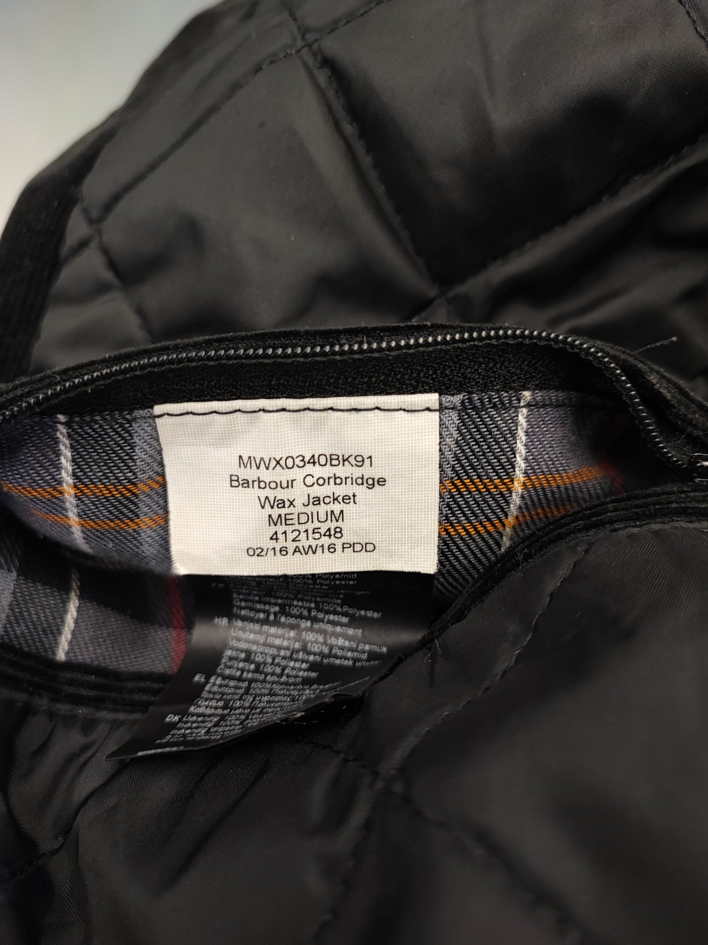 Barbour Giacca Uomo Corbridge Nera M Man Black Waxed Corbridge Jacket Size Medium