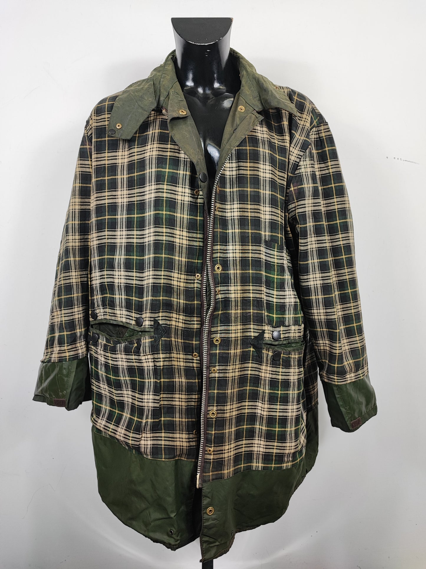Barbour Uomo Border vintage verde Cerato C48/122cm Green Border Wax Coat XL/XXLarge