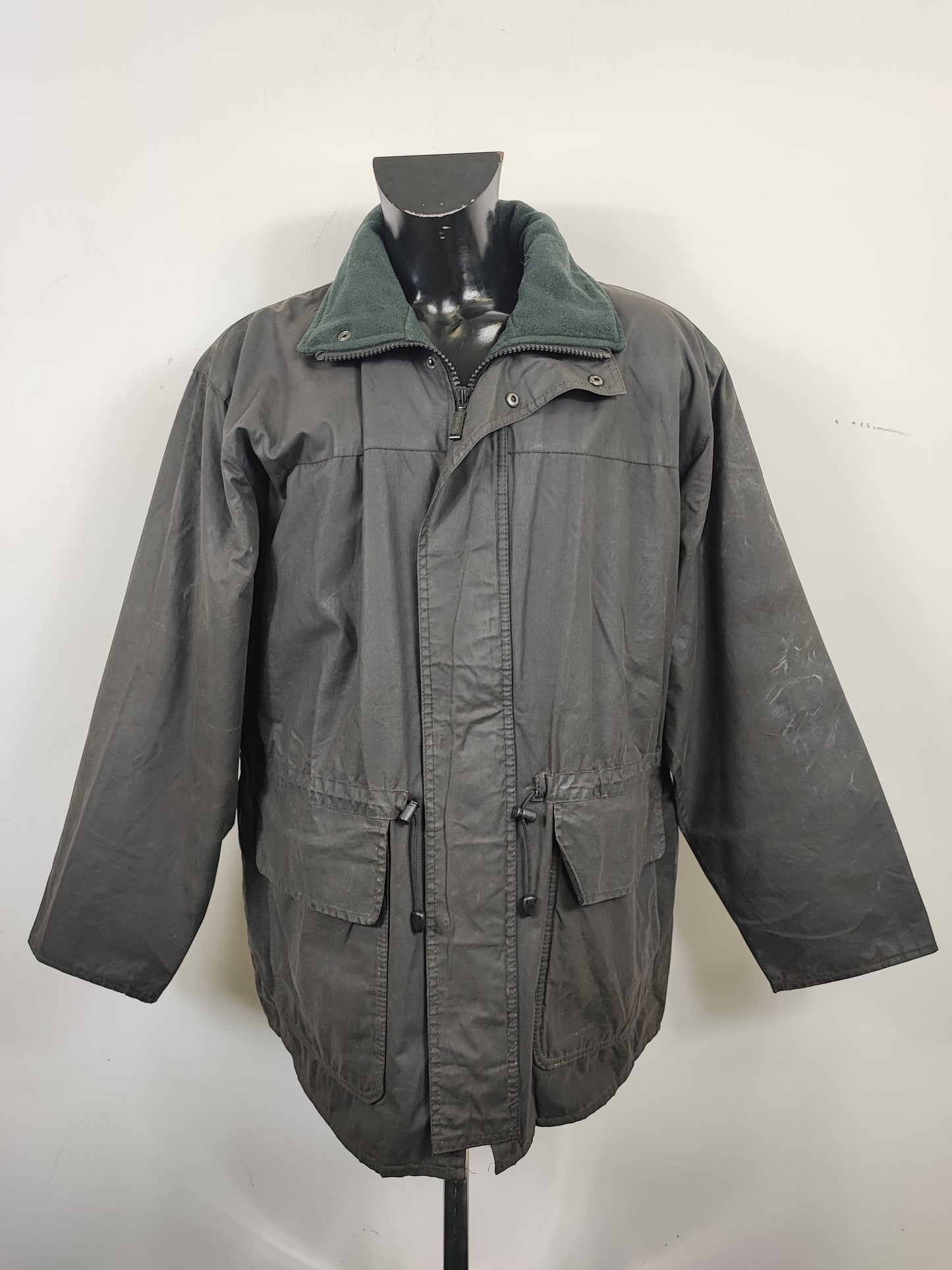 Barbour Giacca da Uomo nera cerata Large Man Polarwax Black Jacket Size L