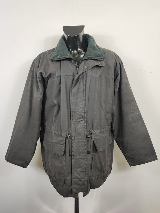 Barbour Giacca da Uomo nera cerata Large Man Polarwax Black Jacket Size L