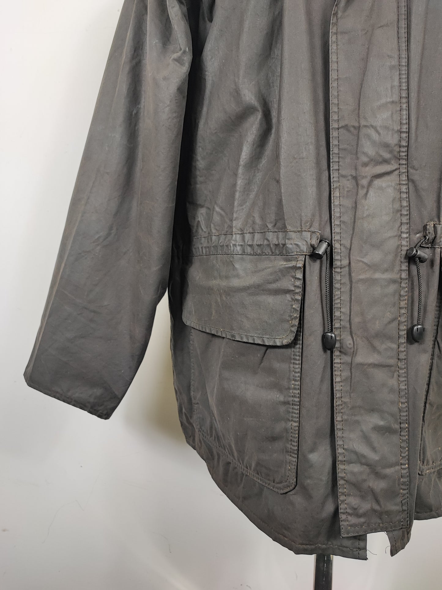 Barbour Giacca da Uomo nera cerata Large Man Polarwax Black Jacket Size L