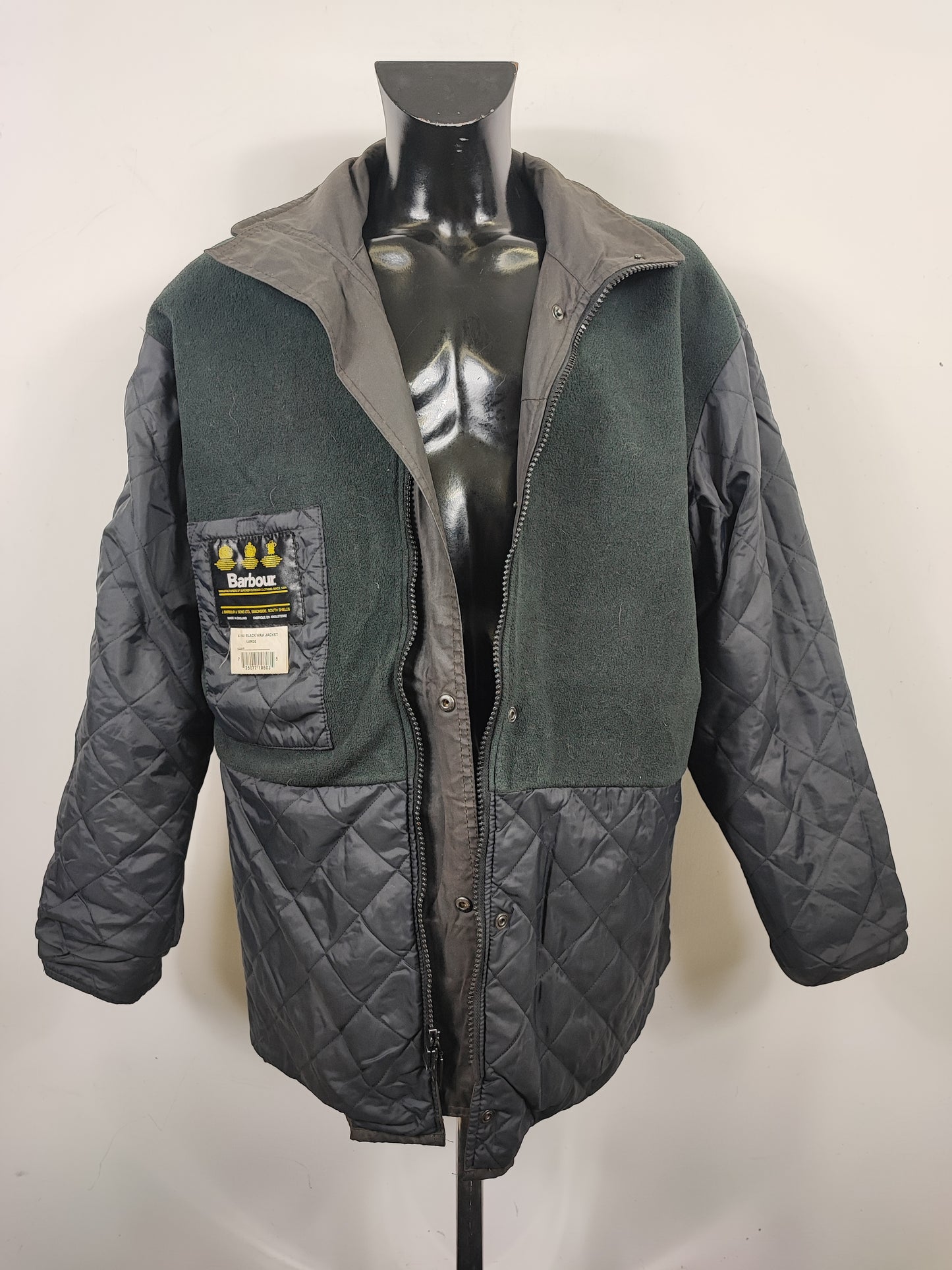 Barbour Giacca da Uomo nera cerata Large Man Polarwax Black Jacket Size L